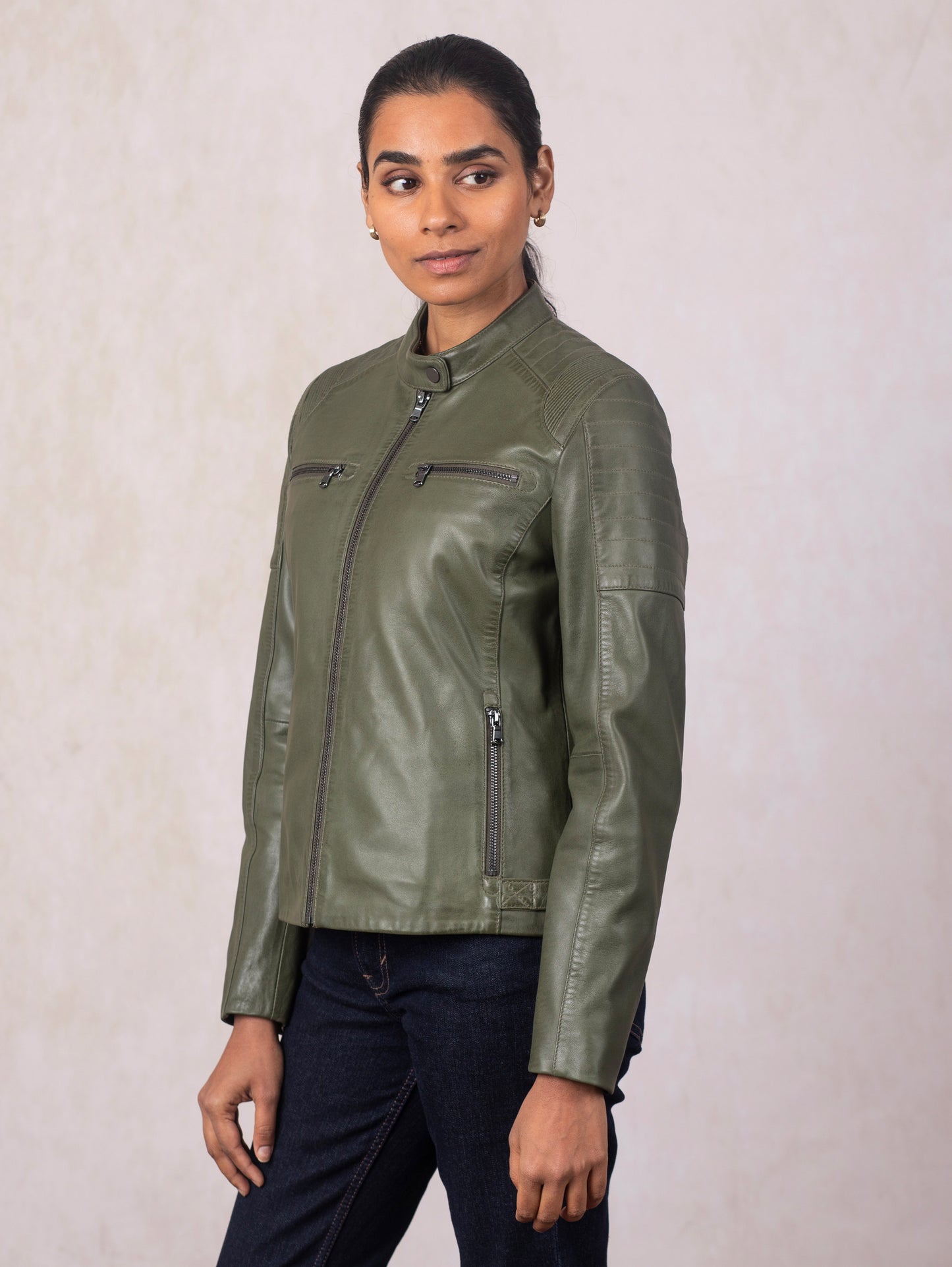 Buttermere Leather Racer Jacket