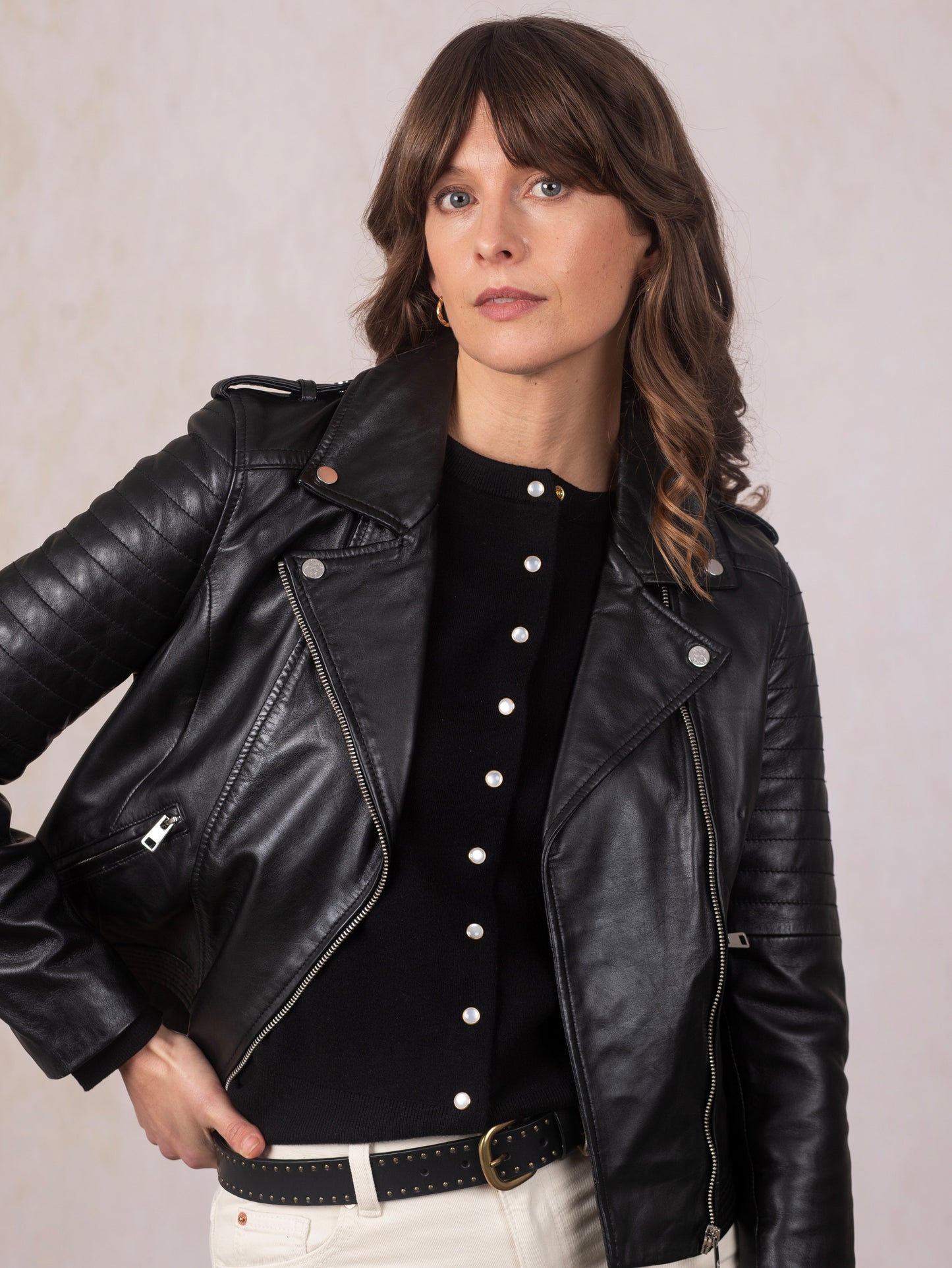 Esthwaite II Leather Biker Jacket