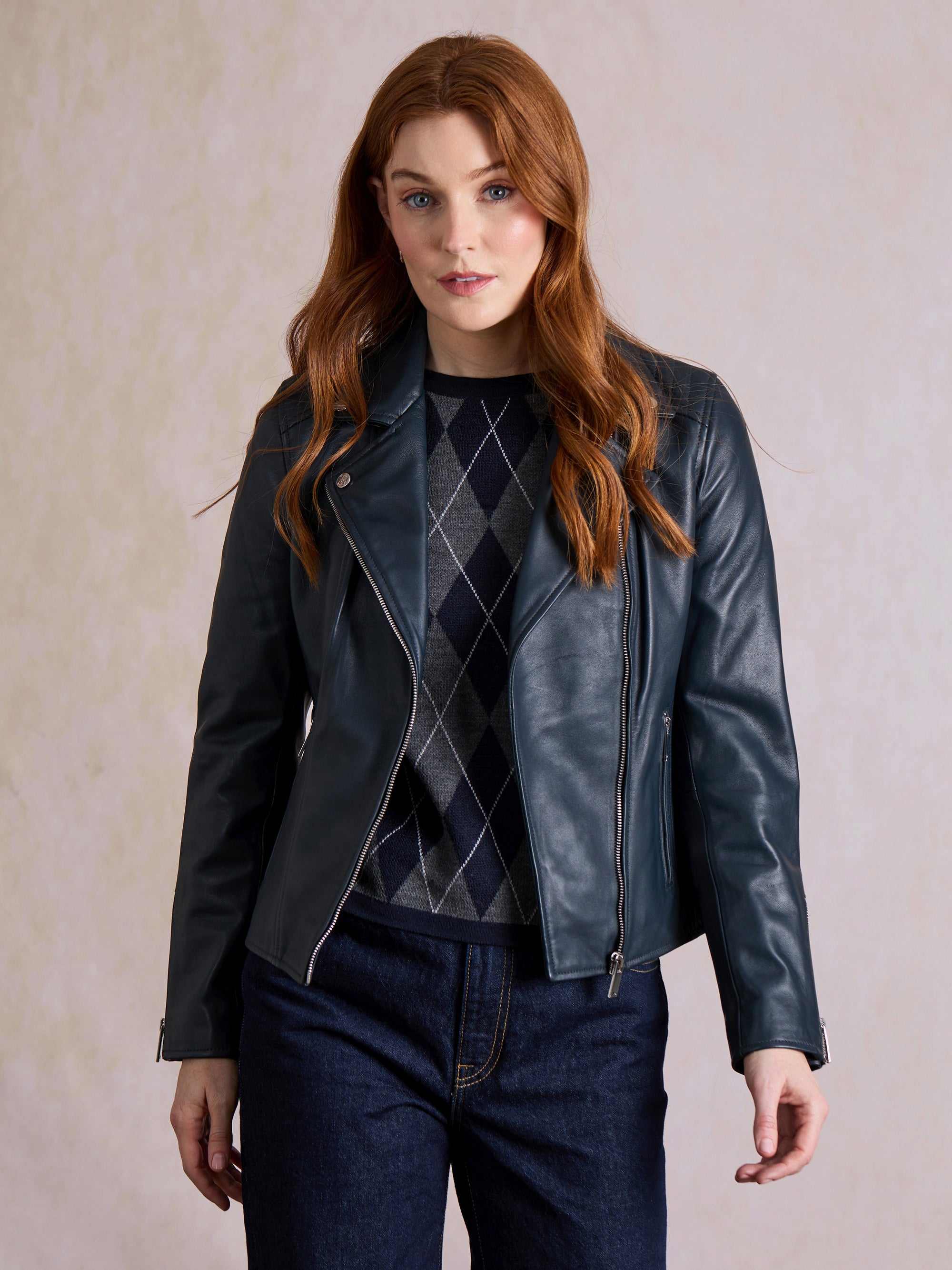 Tarraby Leather Biker Jacket