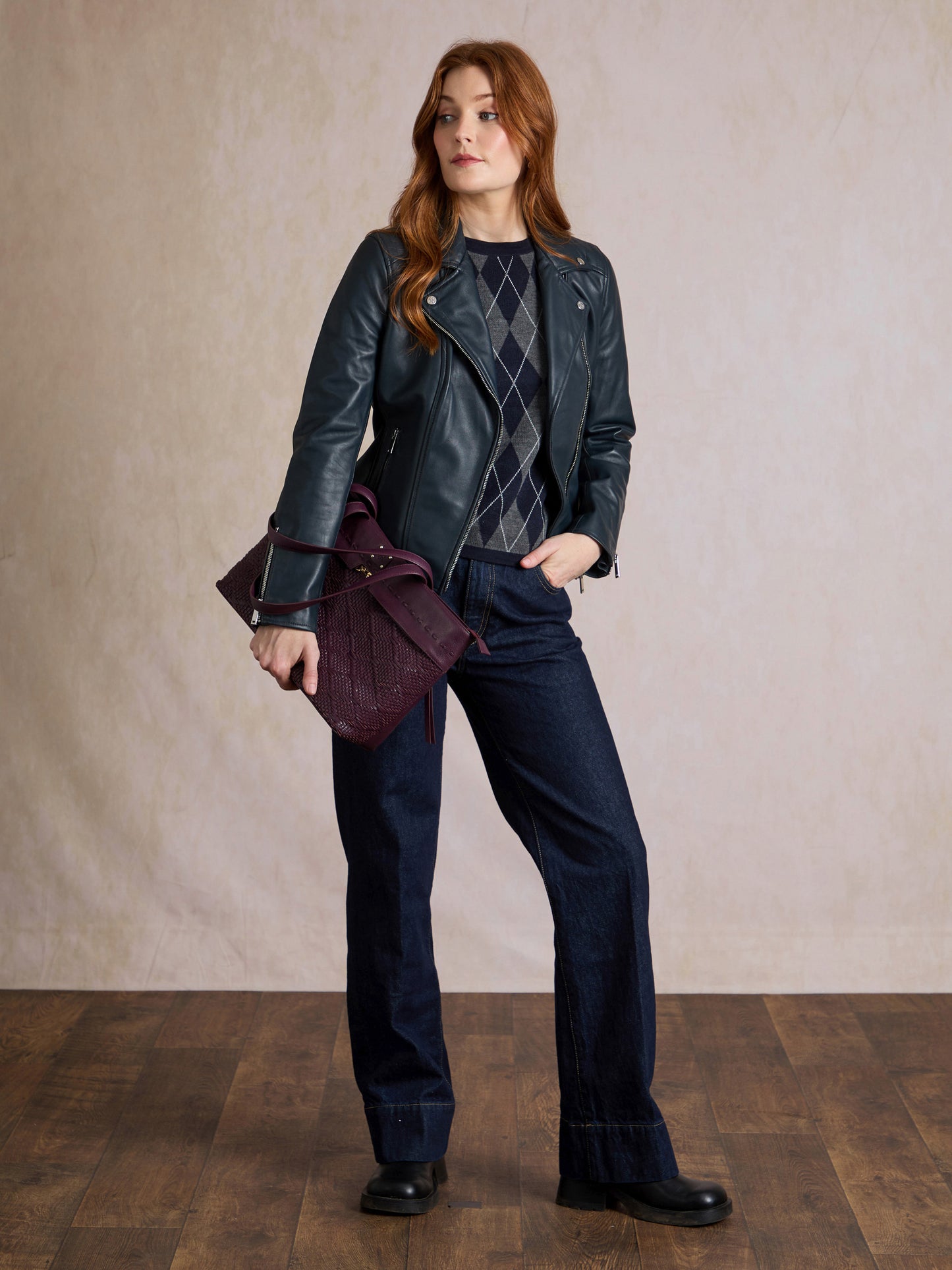 Tarraby Leather Biker Jacket