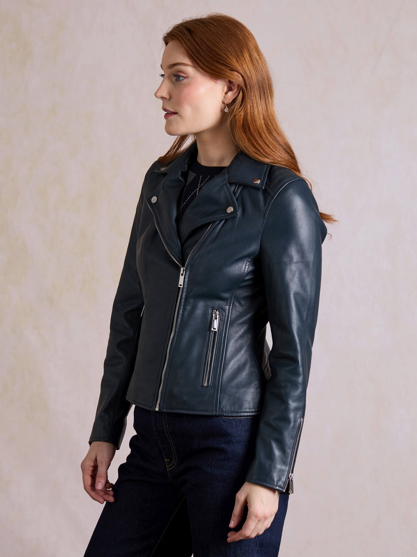 Tarraby Leather Biker Jacket
