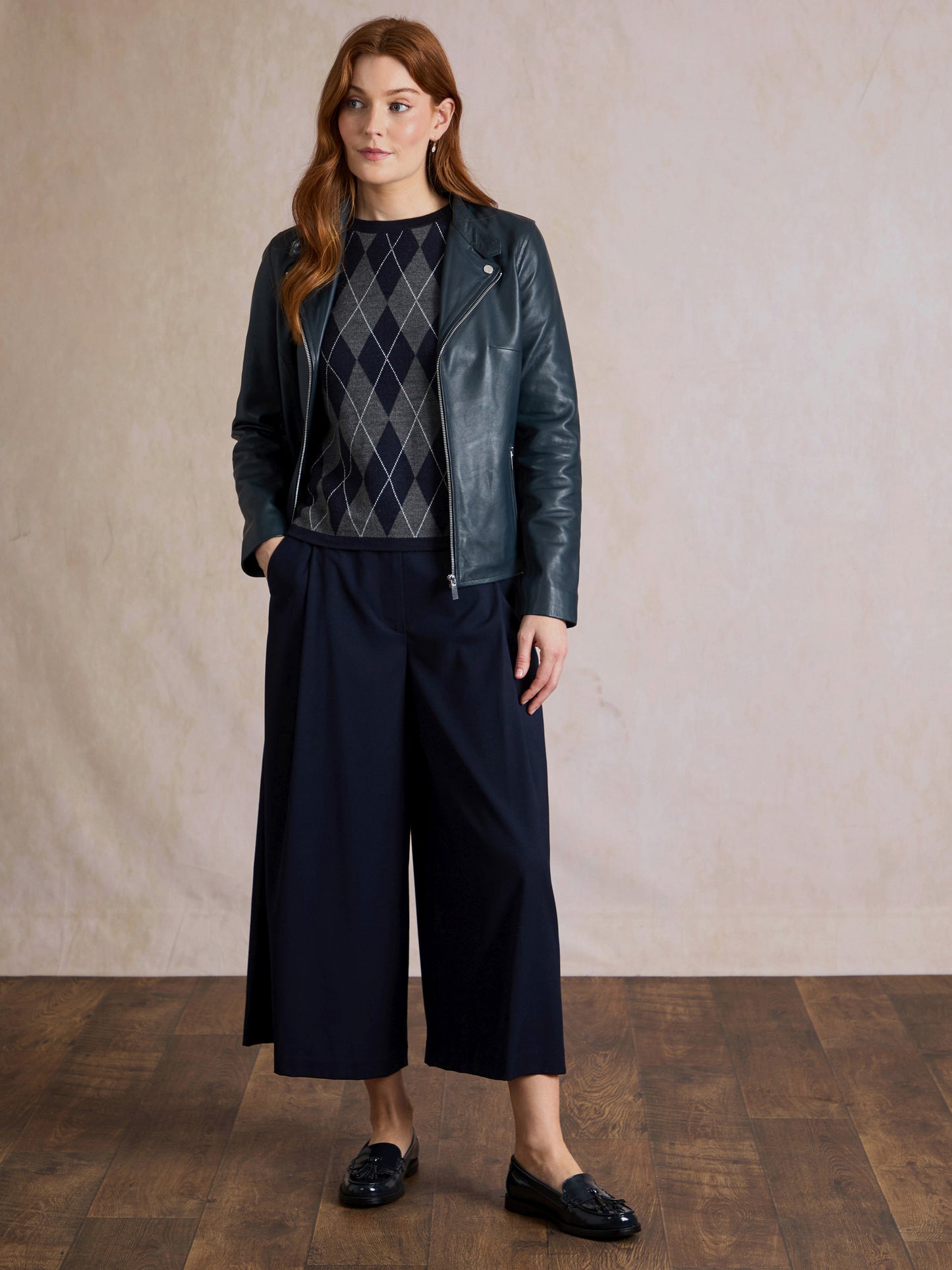Newland Centre Zip Leather Biker Jacket