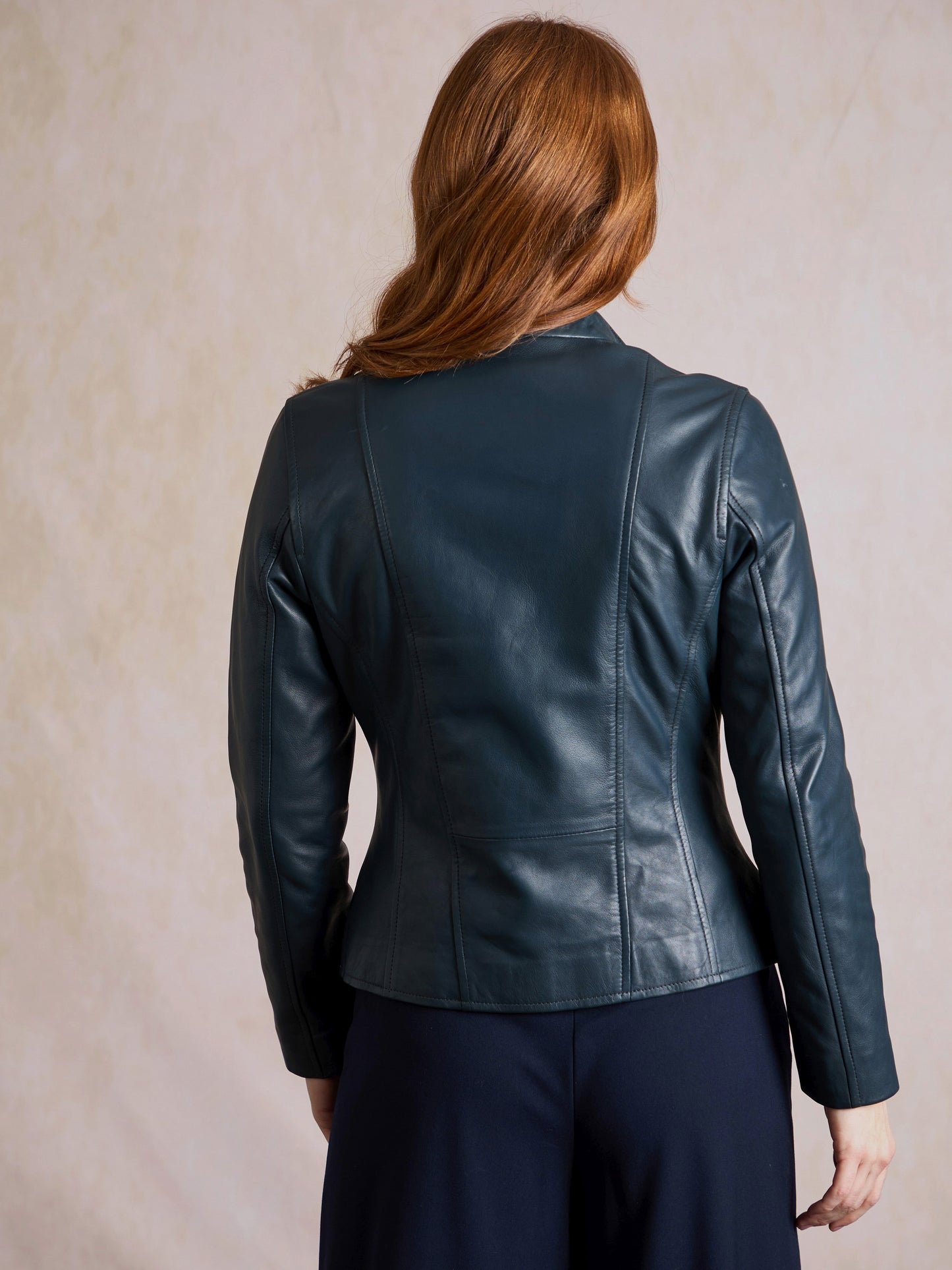 Newland Centre Zip Leather Biker Jacket