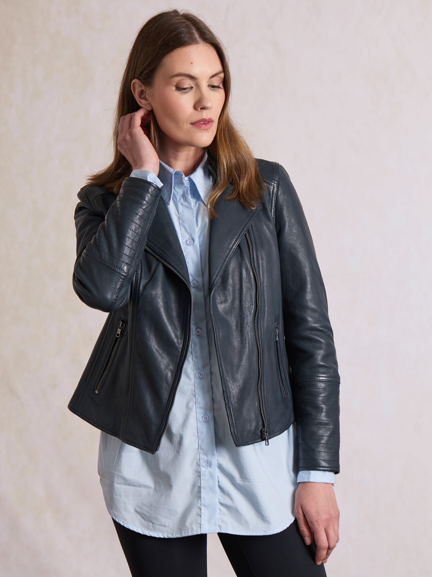 Tarn Leather Biker Jacket