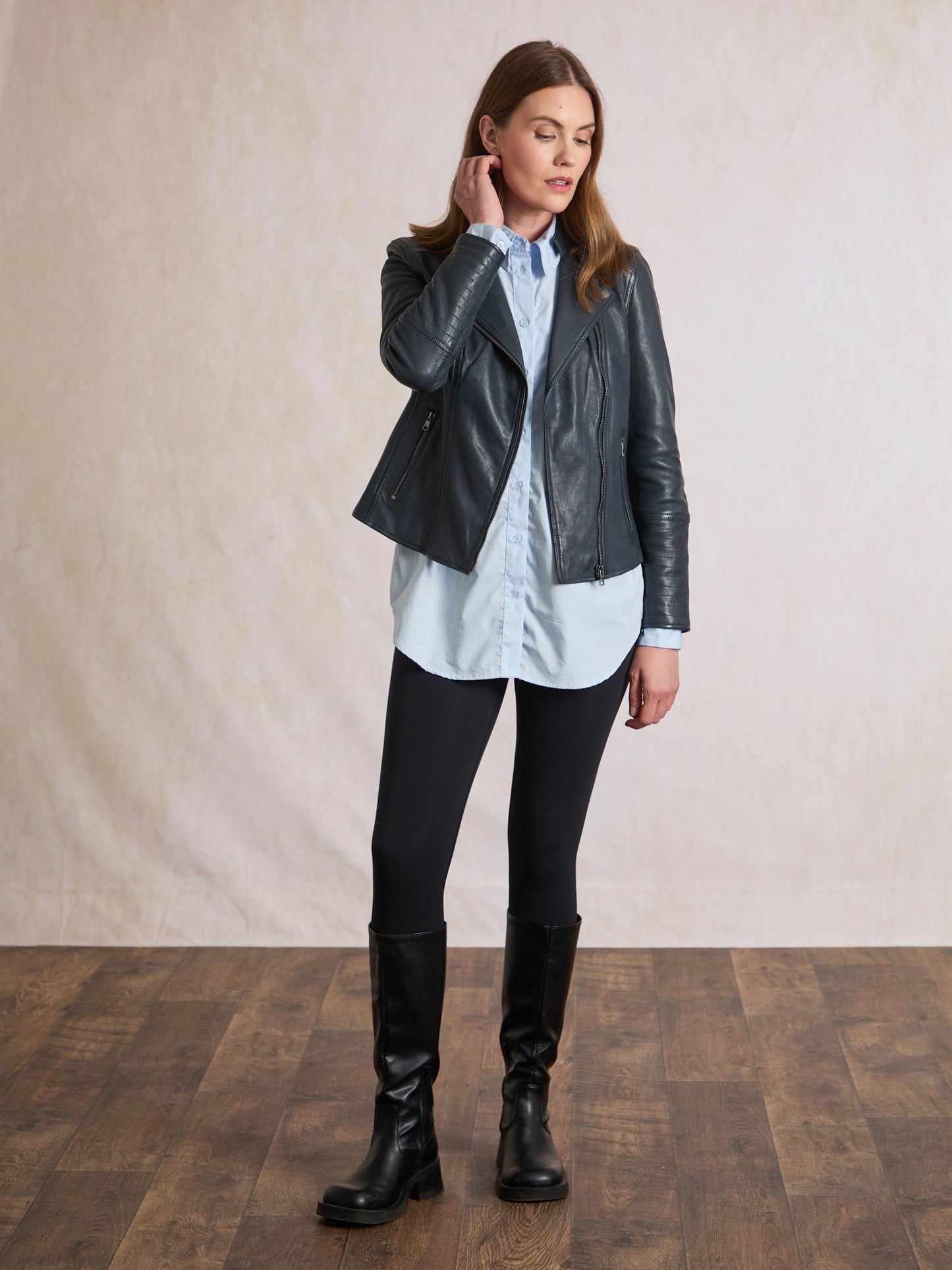 Tarn Leather Biker Jacket