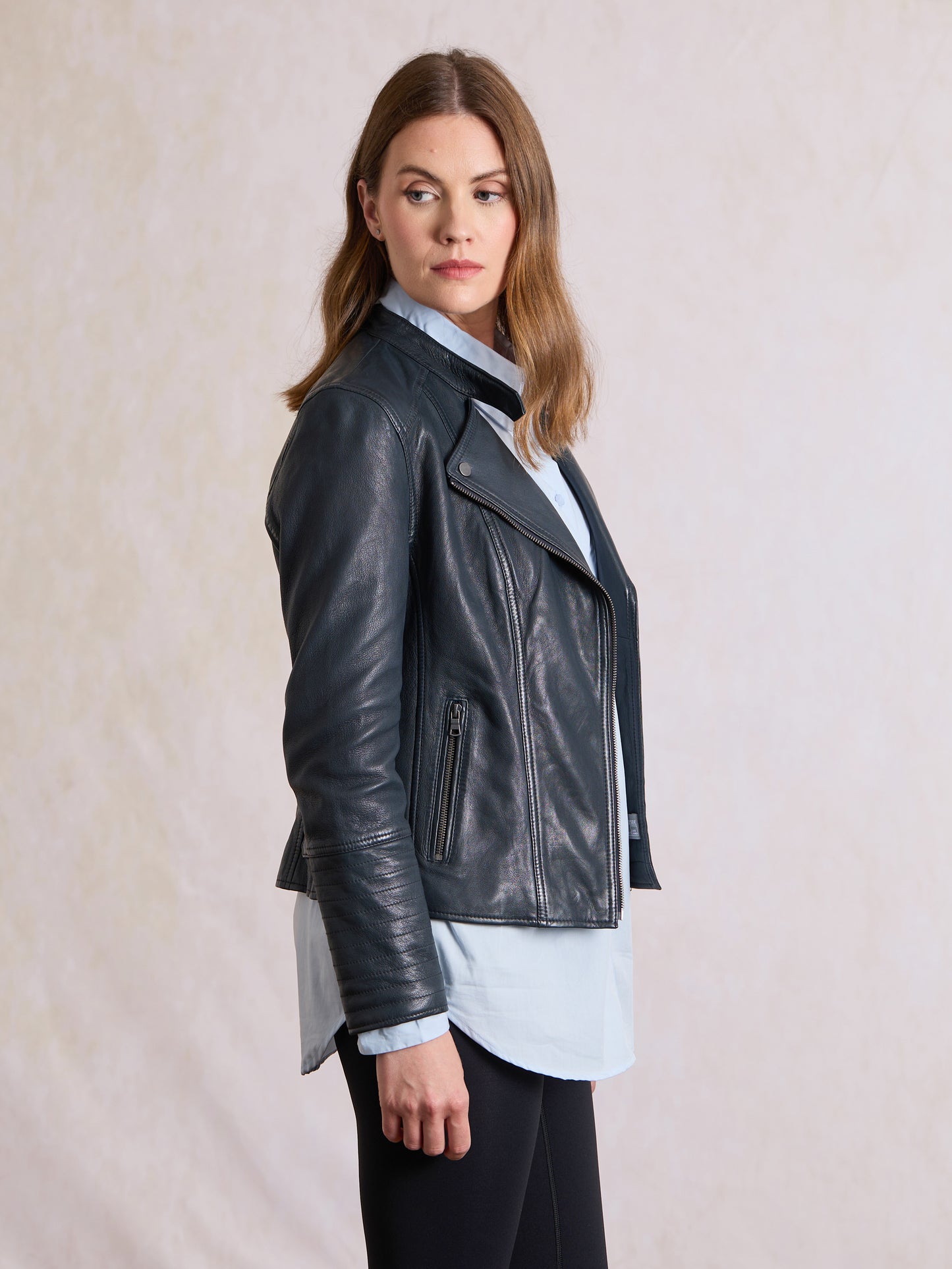 Tarn Leather Biker Jacket
