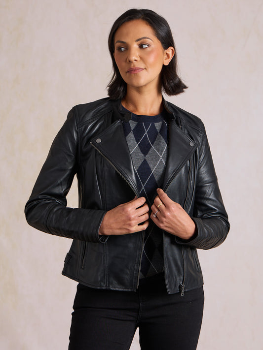 Tarn Leather Biker Jacket
