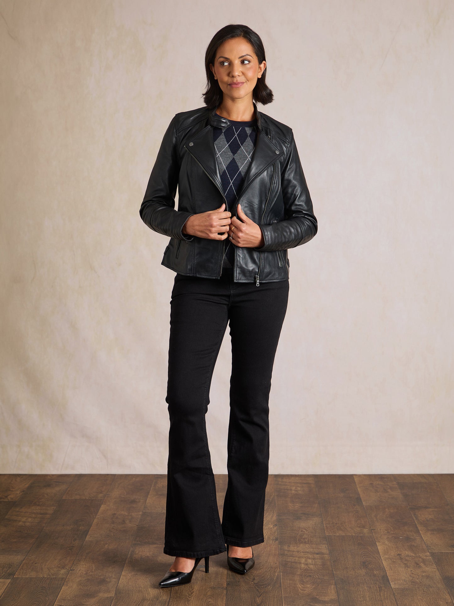 Tarn Leather Biker Jacket