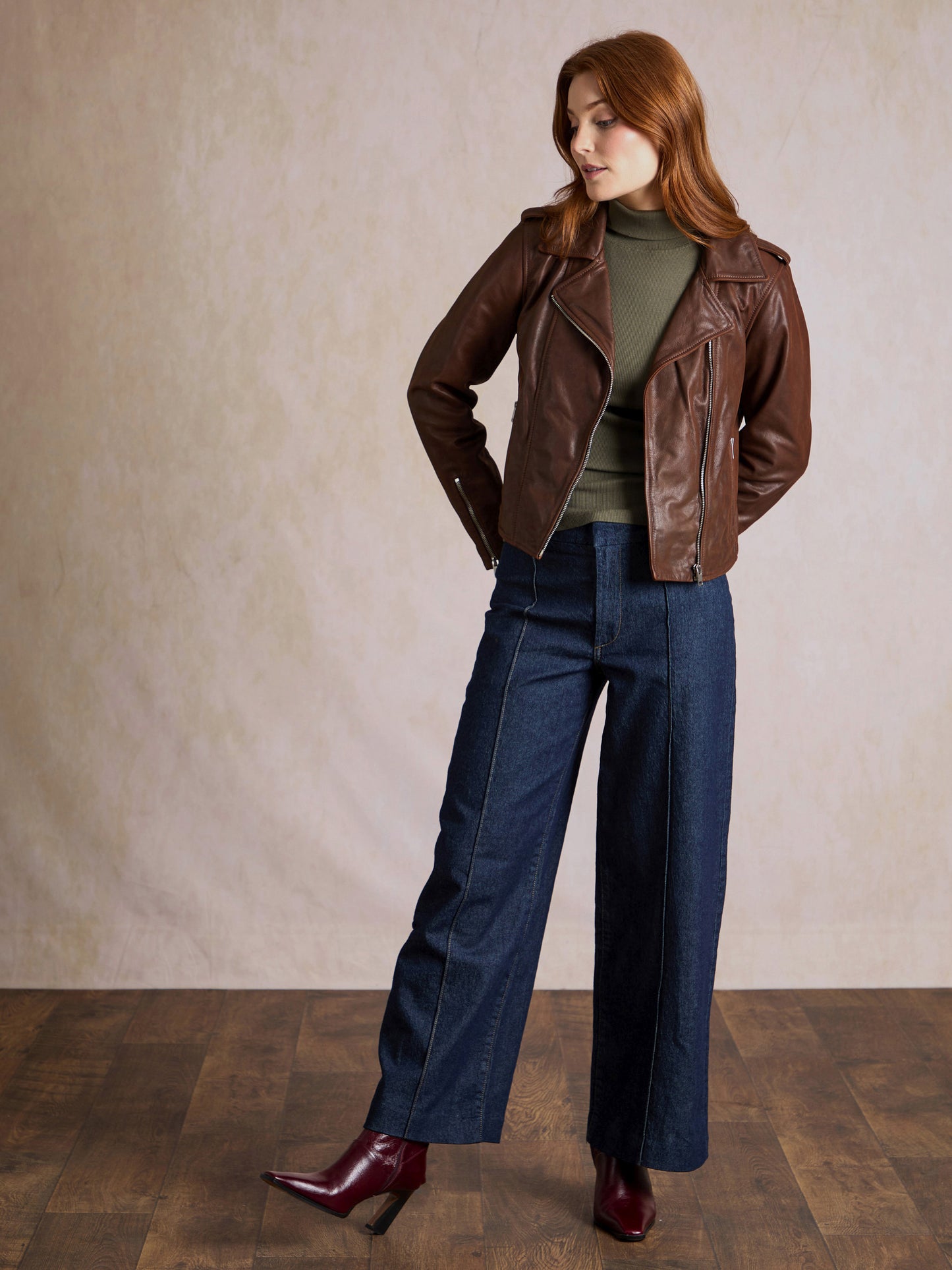 Wynlass Leather Biker Jacket