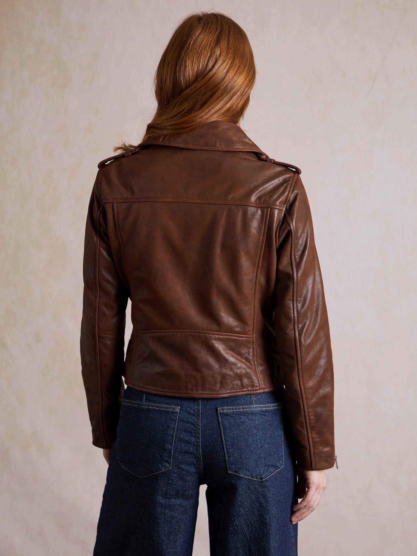 Wynlass Leather Biker Jacket