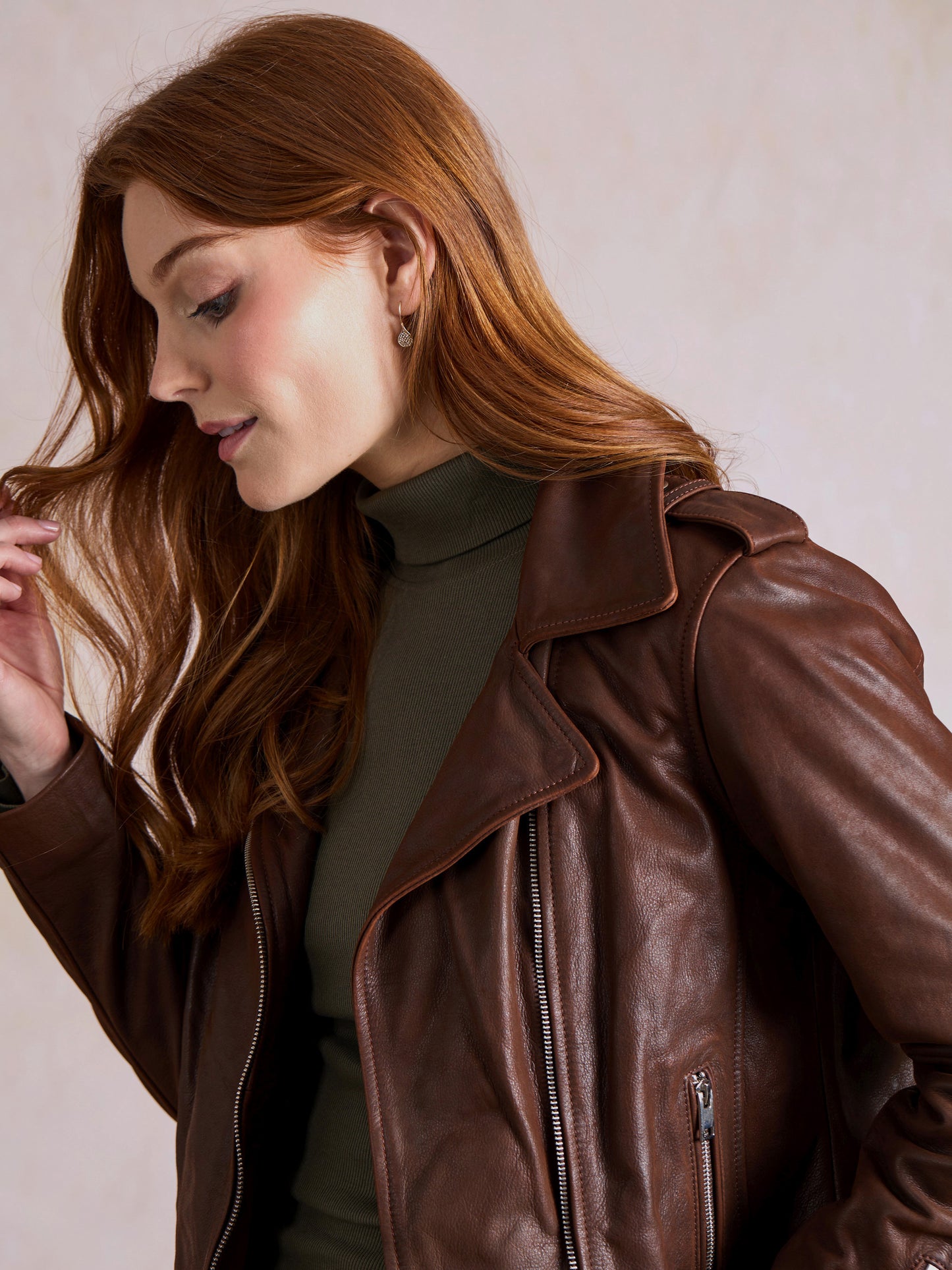 Wynlass Leather Biker Jacket