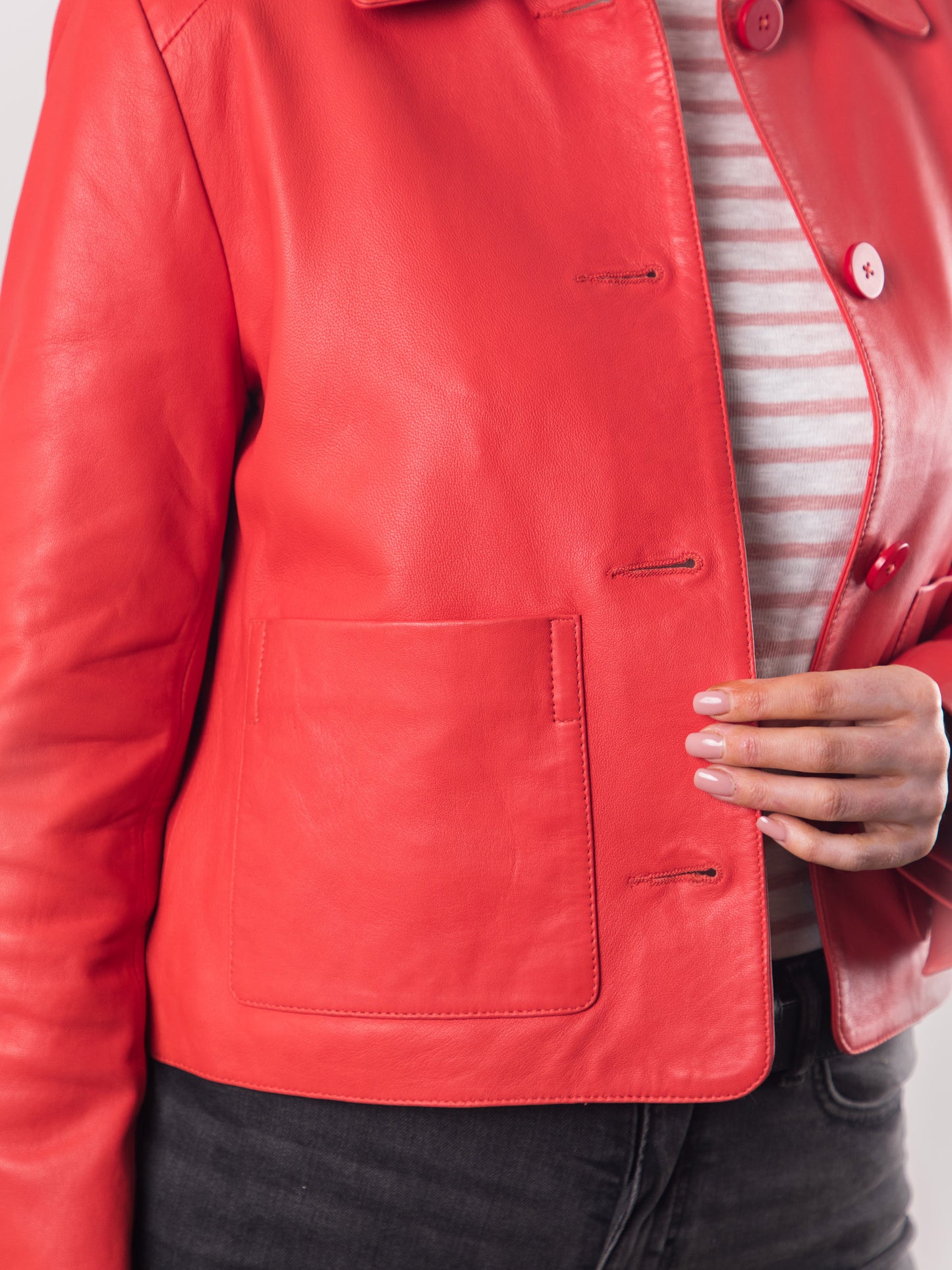 Kendal Collared Leather Jacket