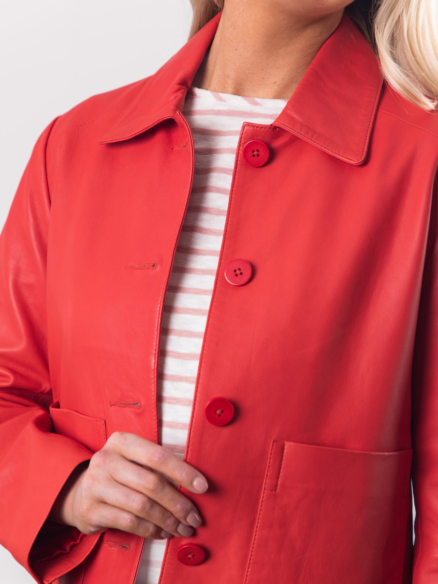 Kendal Collared Leather Jacket