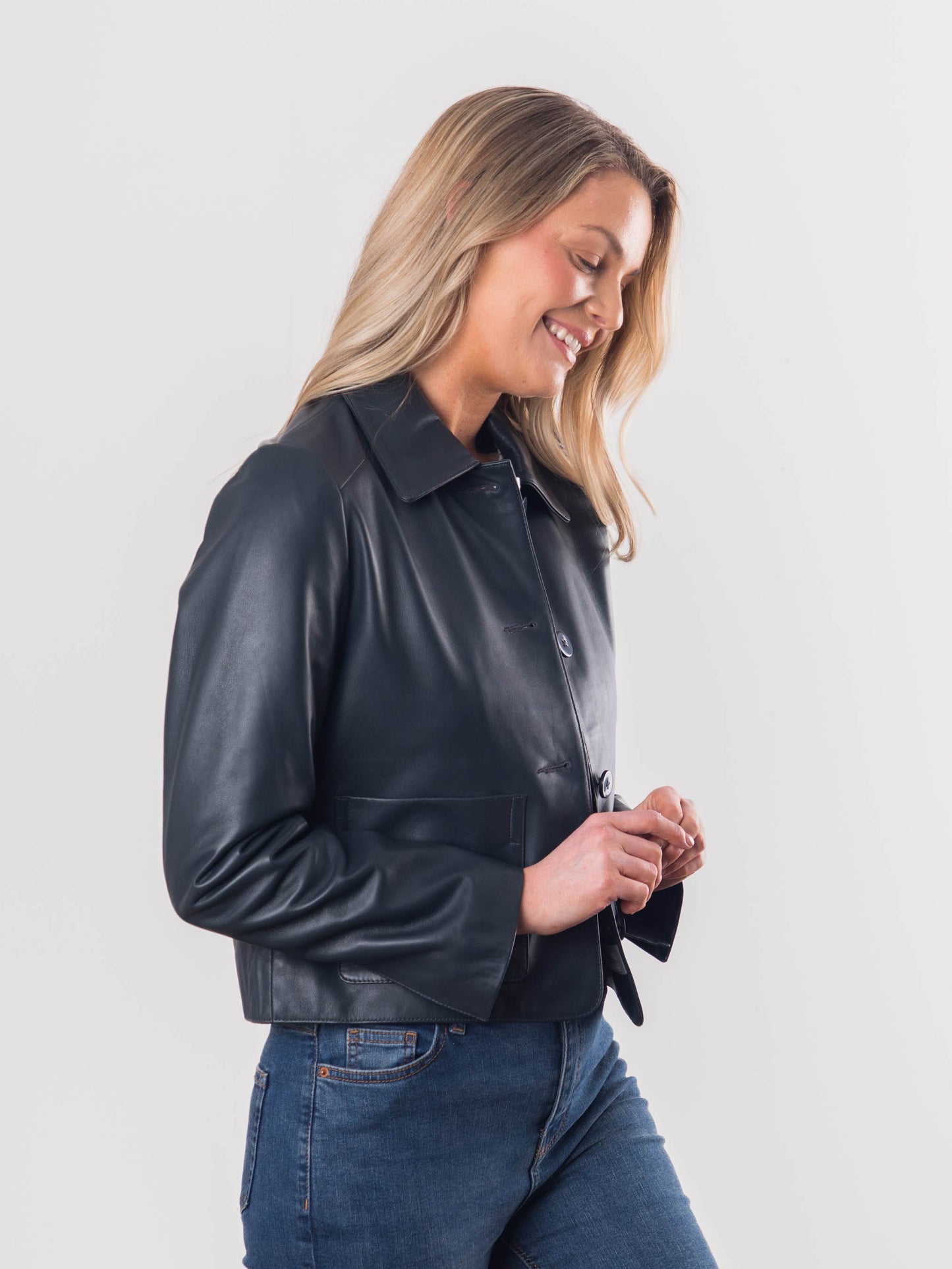 Kendal Collared Leather Jacket