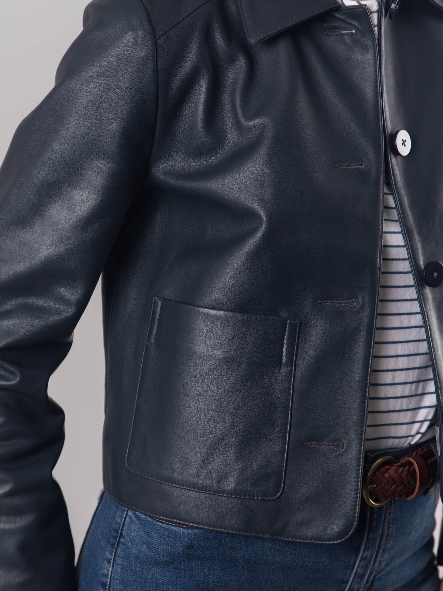 Kendal Collared Leather Jacket