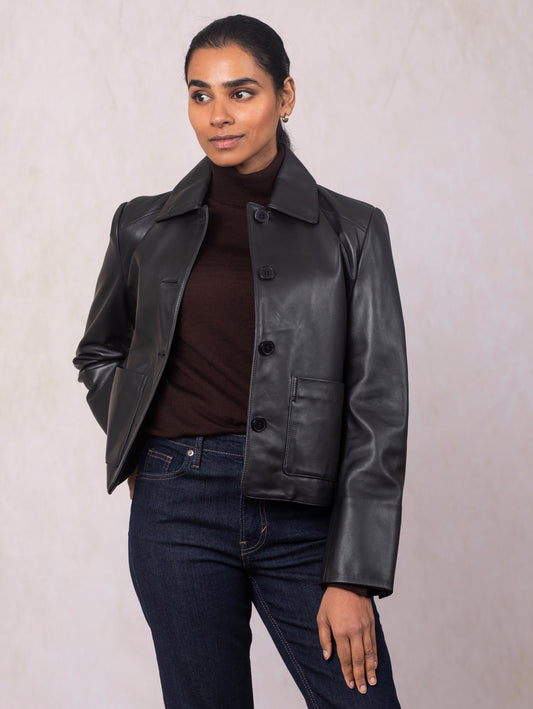 Kendal Collared Leather Jacket