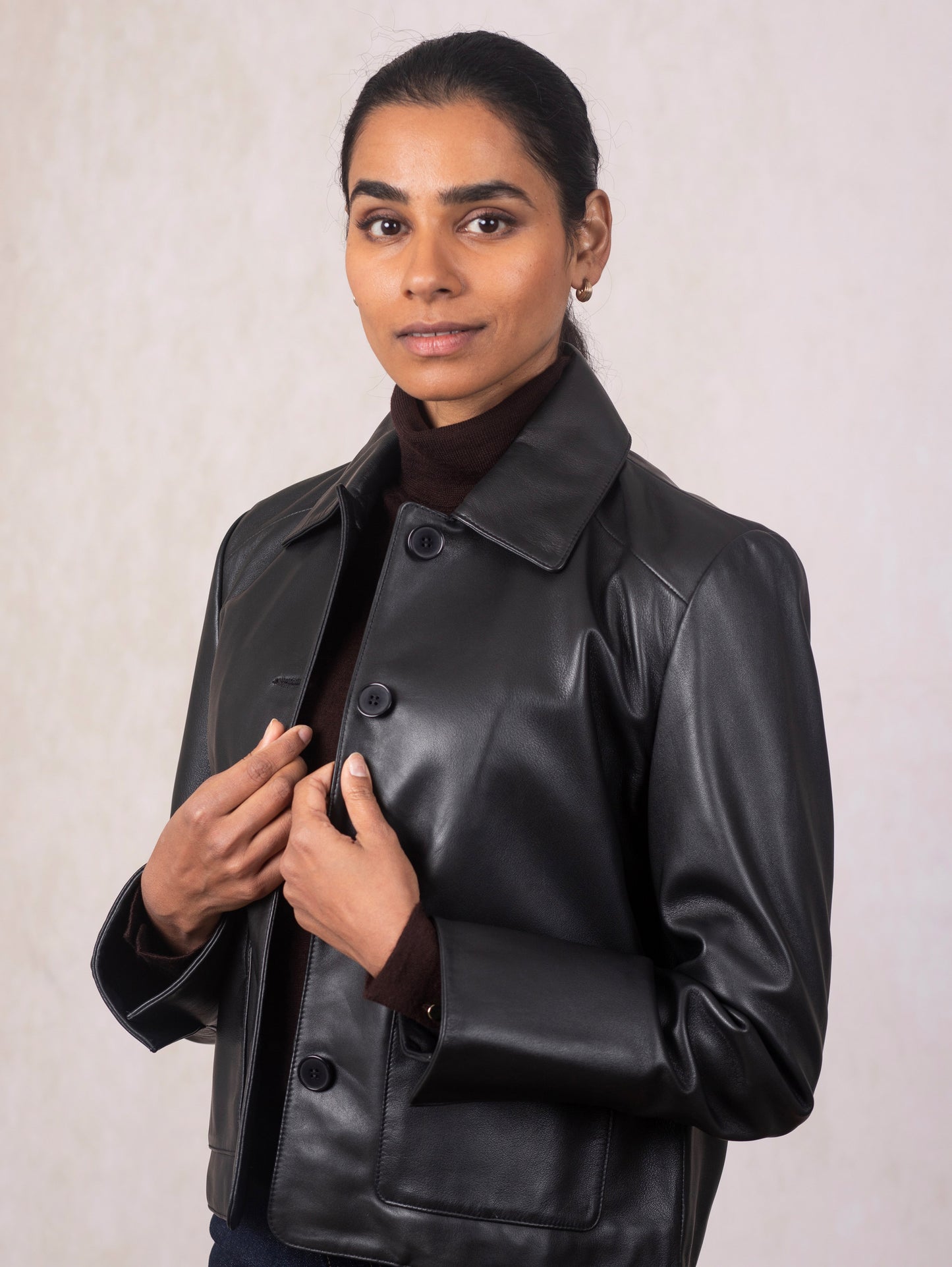 Kendal Collared Leather Jacket