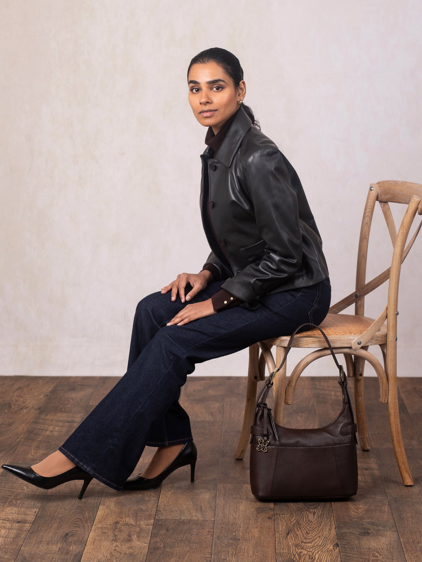 Kendal Collared Leather Jacket