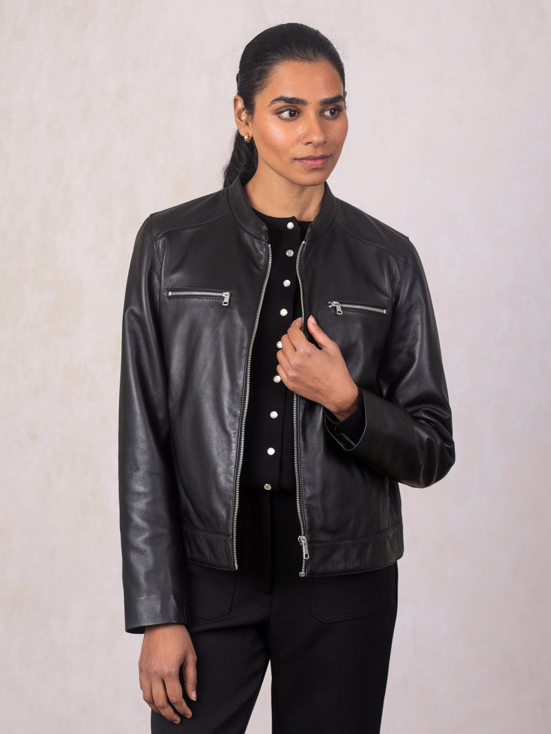 Forswick Leather Racer Jacket