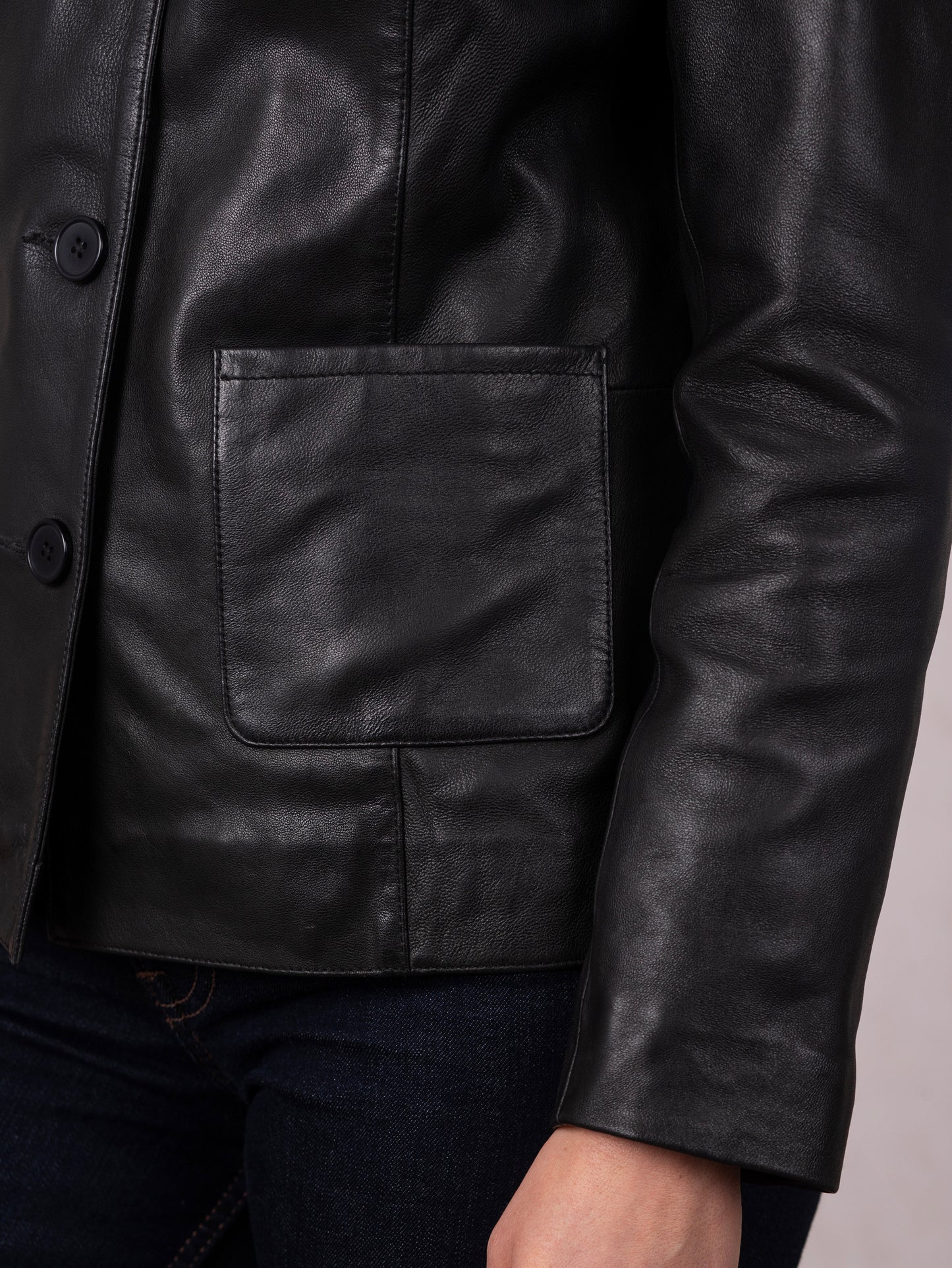 Borrowdale Collared Leather Jacket