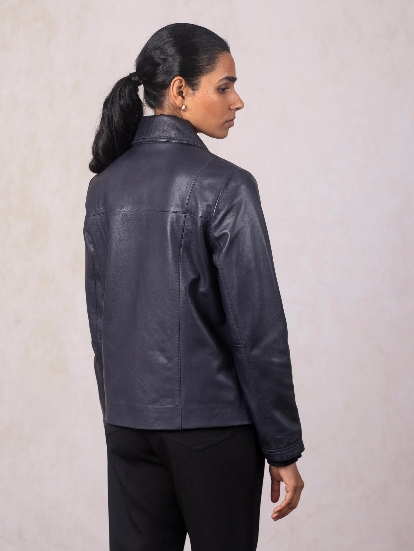 Newby Collared Leather Jacket