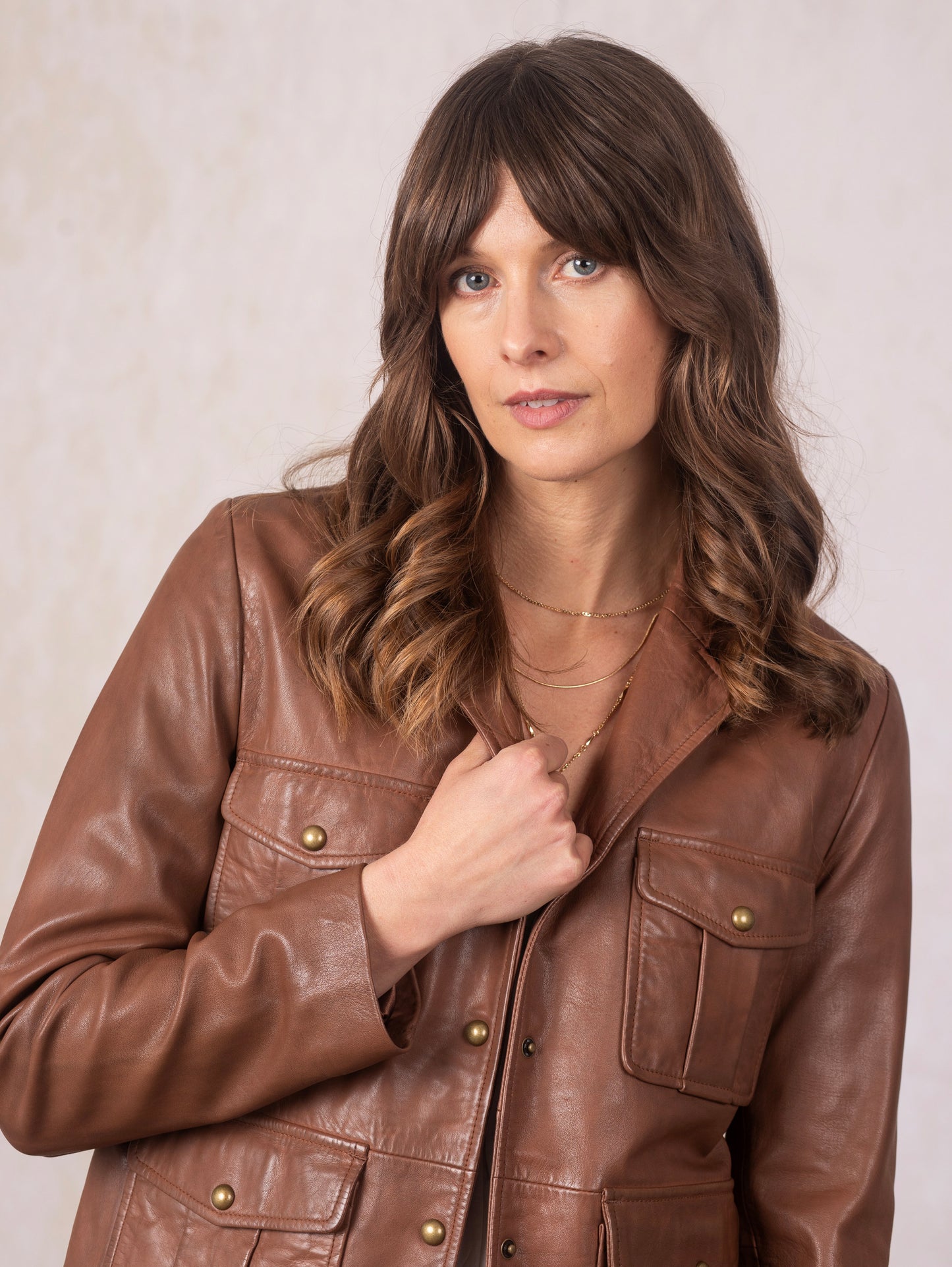 Belah Leather Blazer Jacket
