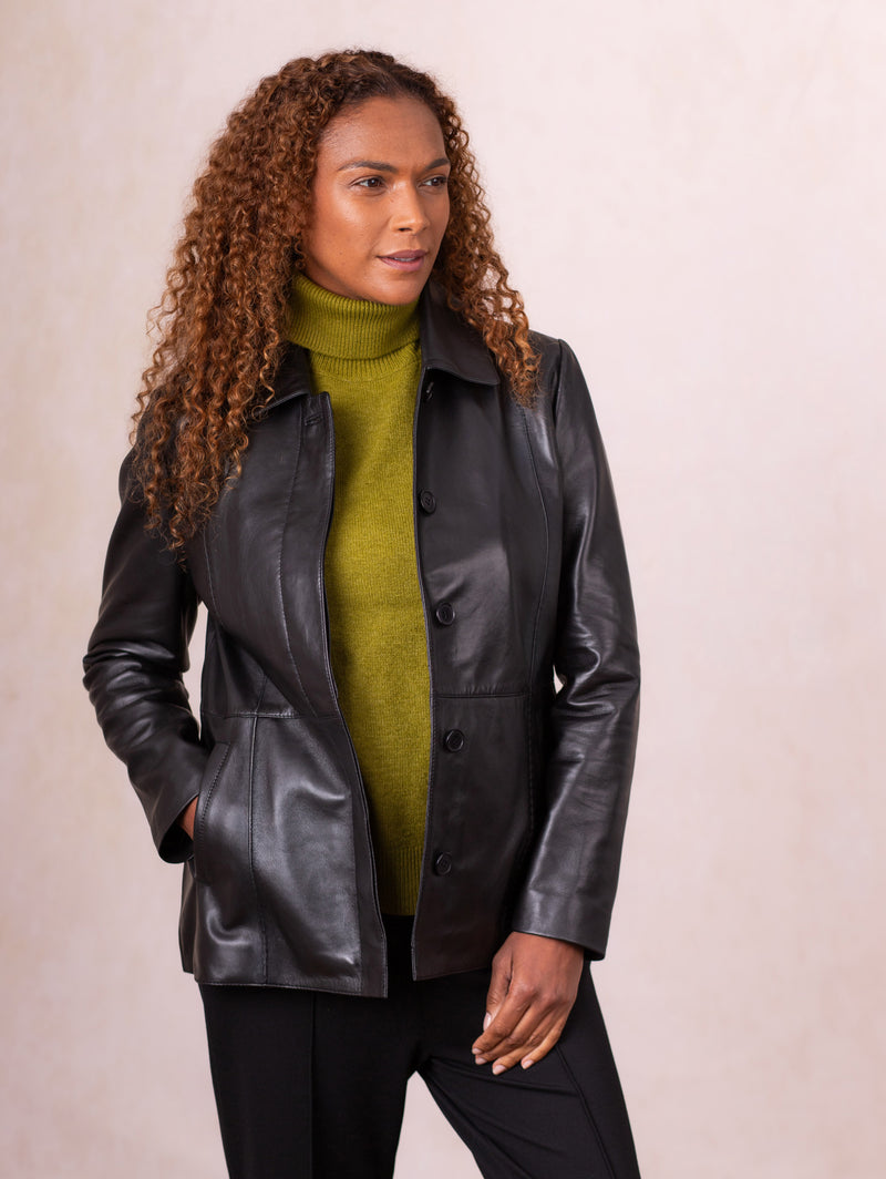 Mawbray Collared Leather Jacket