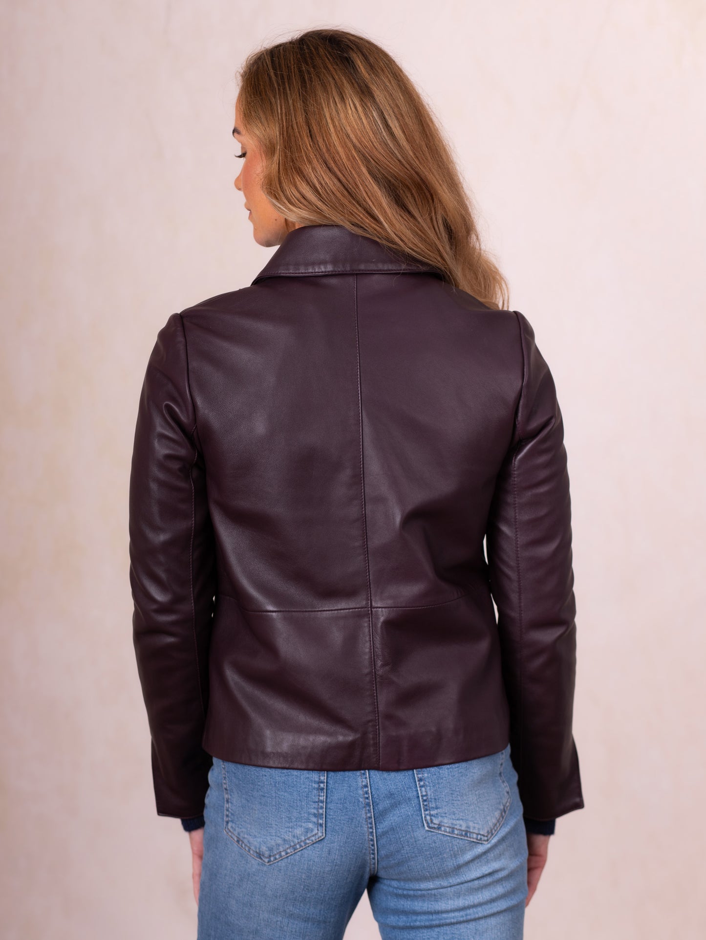 Fairnam Collared Leather Jacket