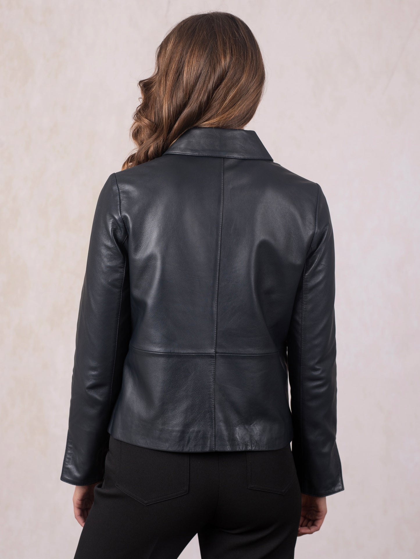 Fairnam Collared Leather Jacket