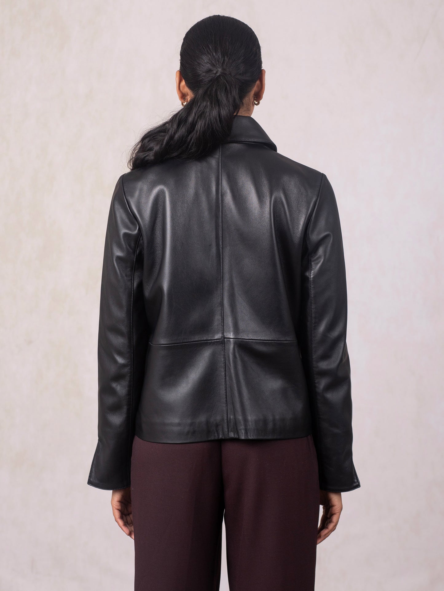 Fairnam Collared Leather Jacket