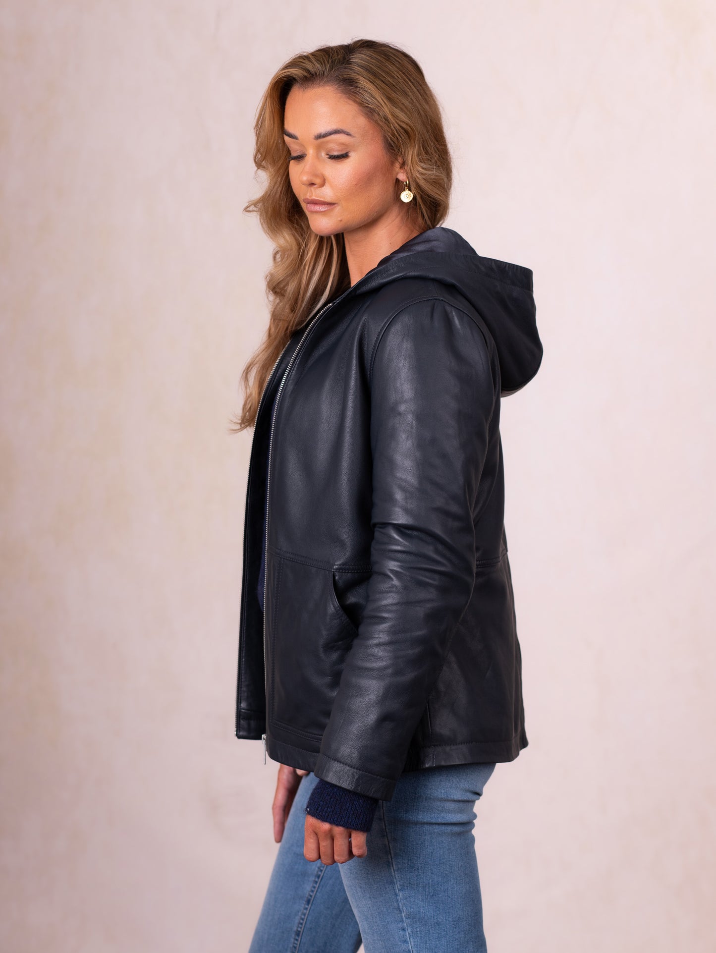 Hartside Hooded Leather Jacket