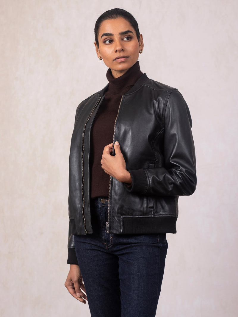 Braithwaite Leather Bomber Jacket