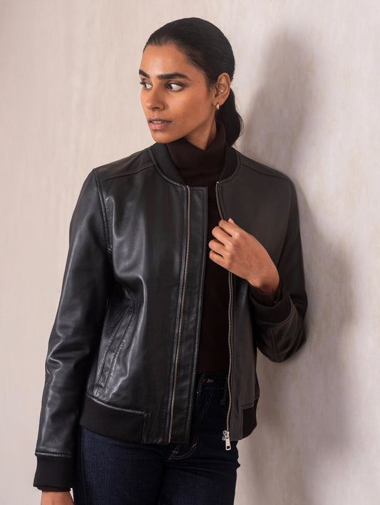 Braithwaite Leather Bomber Jacket