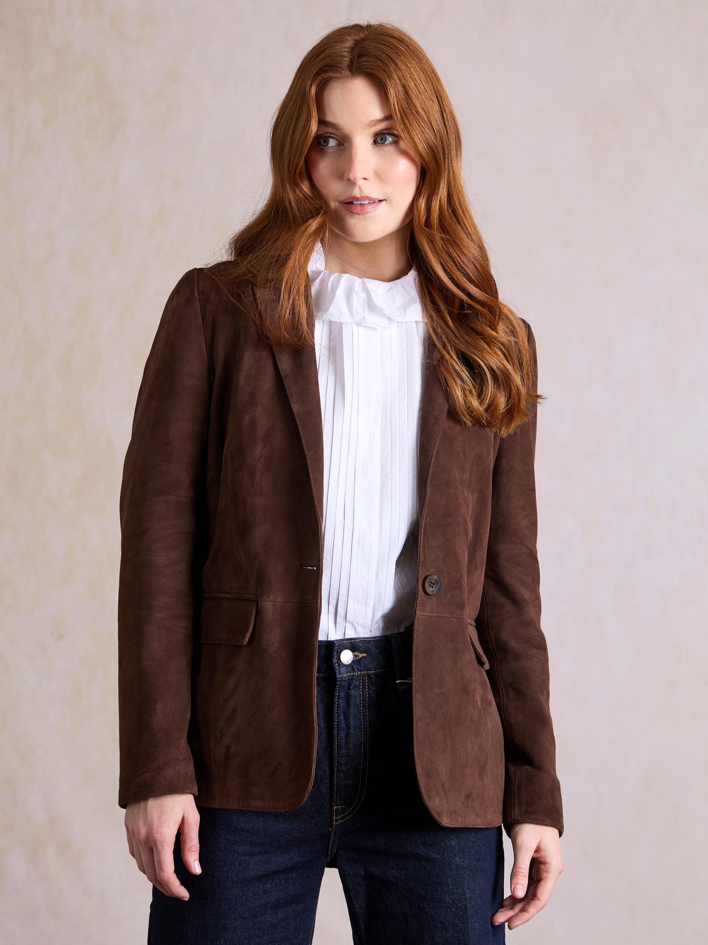 Birch Suede Blazer