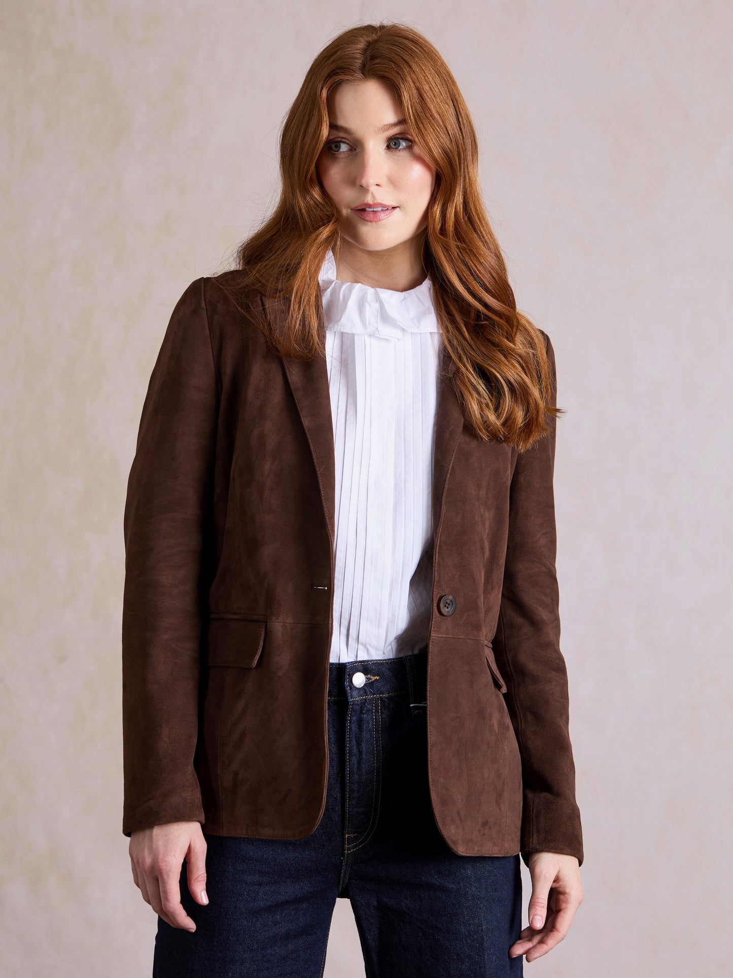Birch Suede Blazer