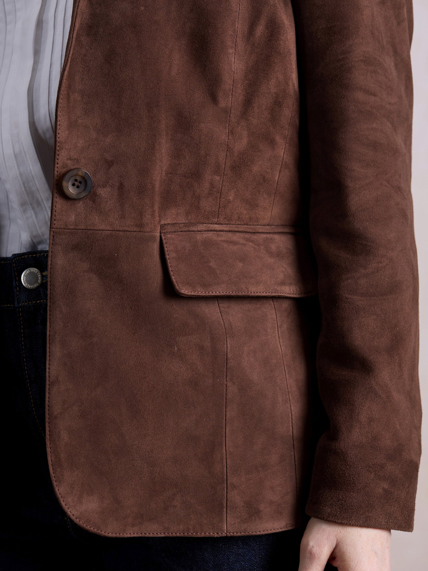 Birch Suede Blazer