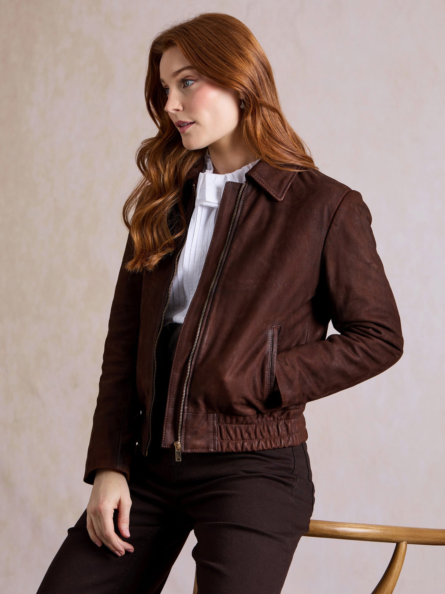 Froswick Leather Bomber Jacket