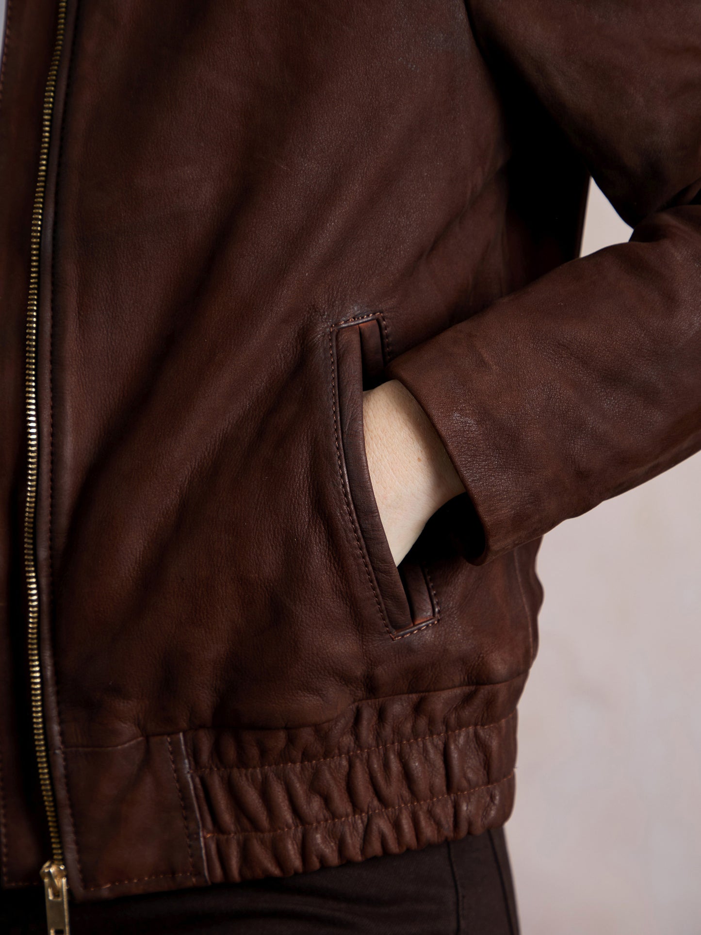 Froswick Leather Bomber Jacket