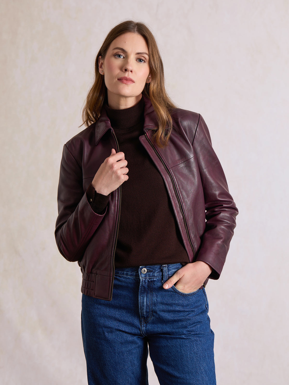 Froswick Leather Bomber Jacket