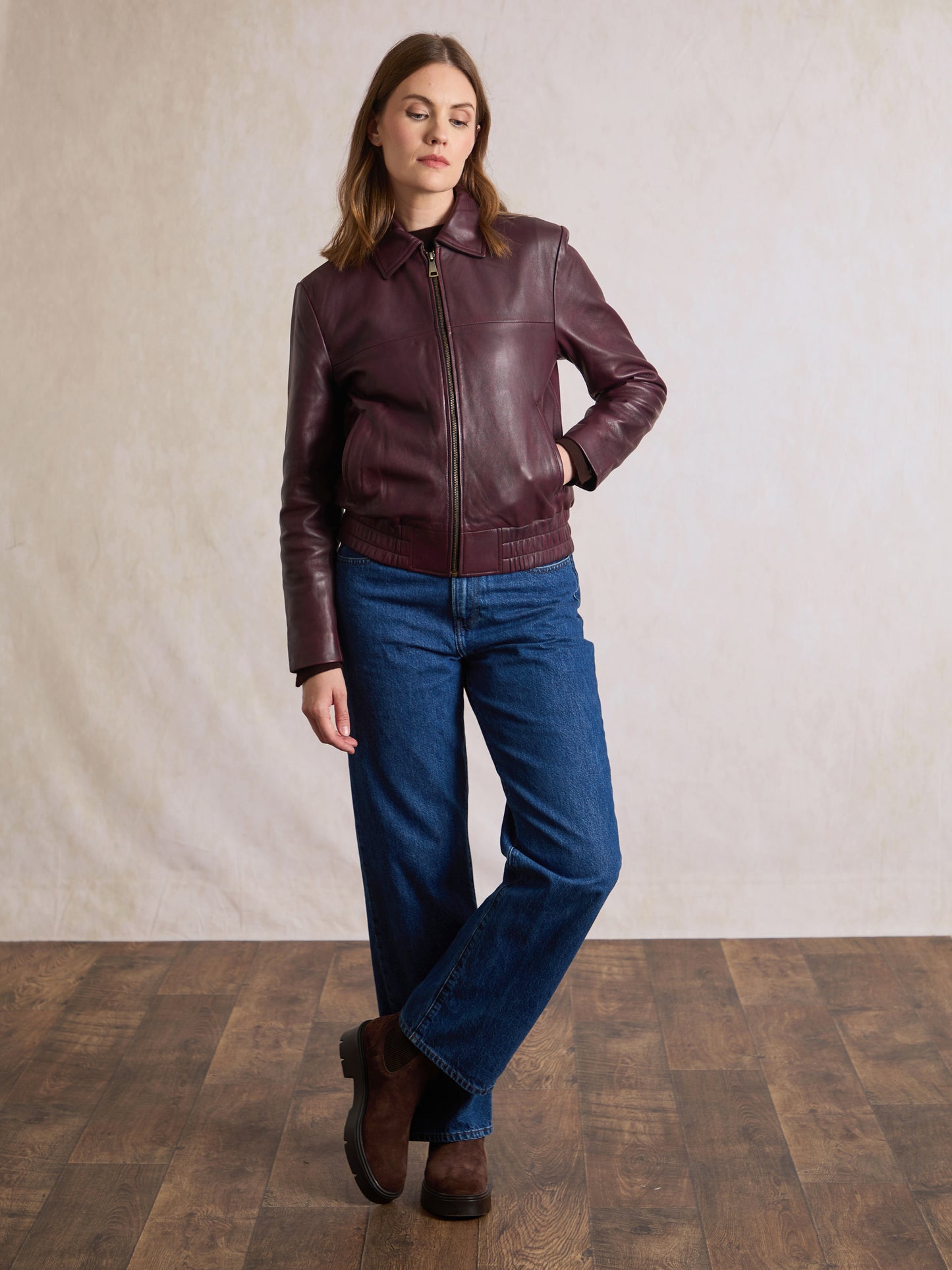 Froswick Leather Bomber Jacket