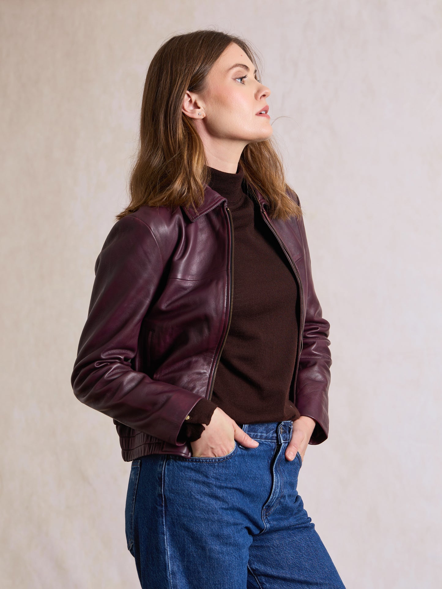 Froswick Leather Bomber Jacket