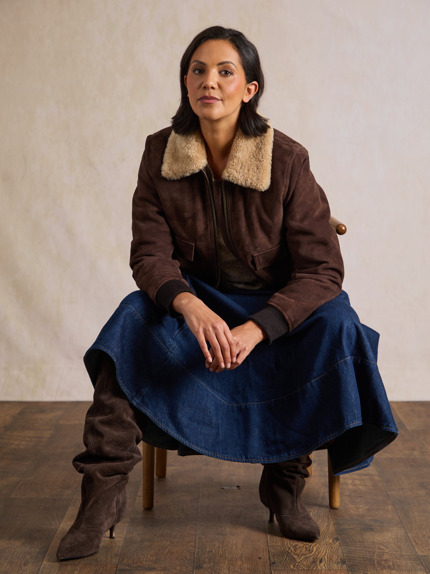 Aldoth Sheepskin Bomber Jacket