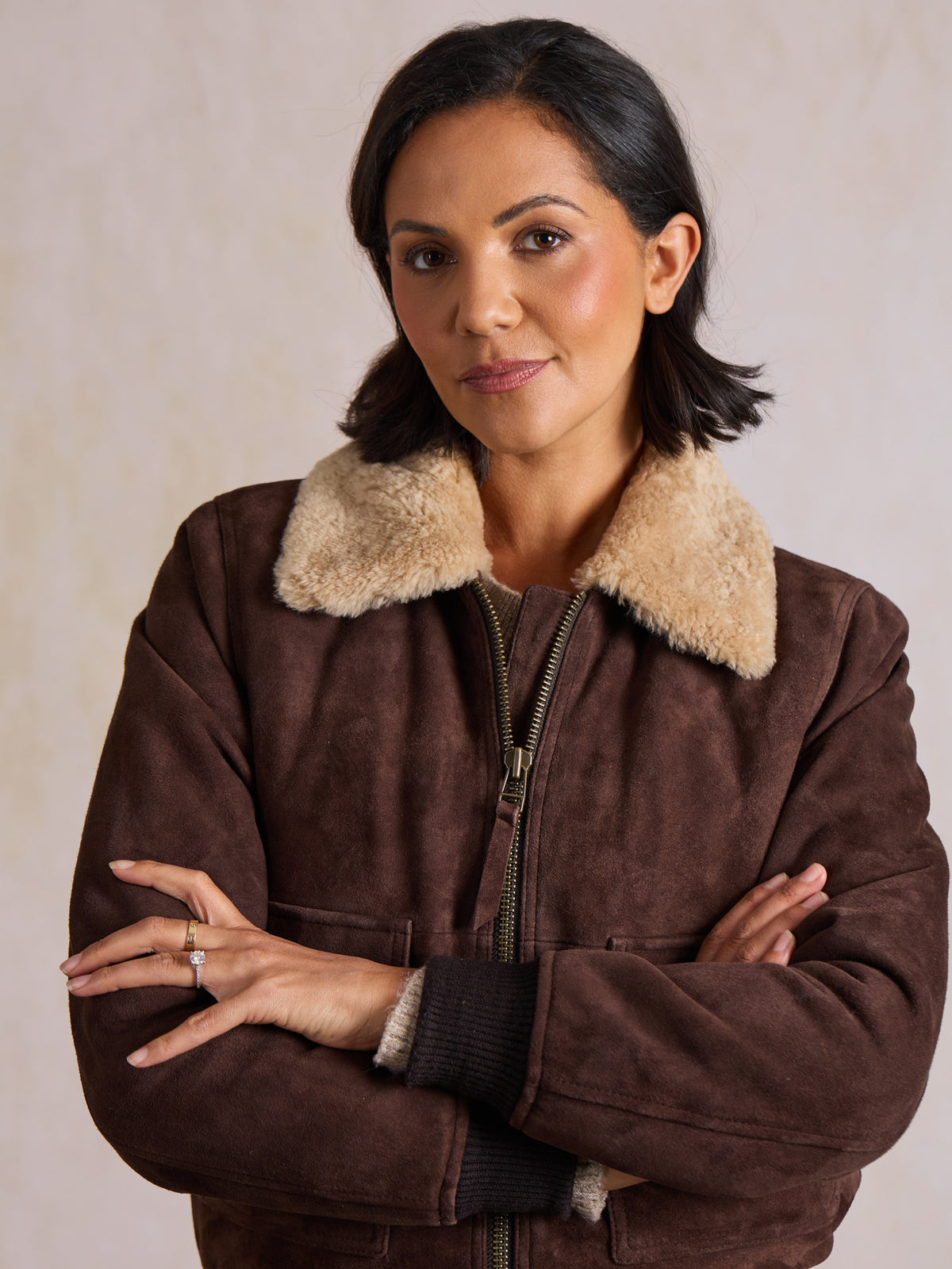 Aldoth Sheepskin Bomber Jacket