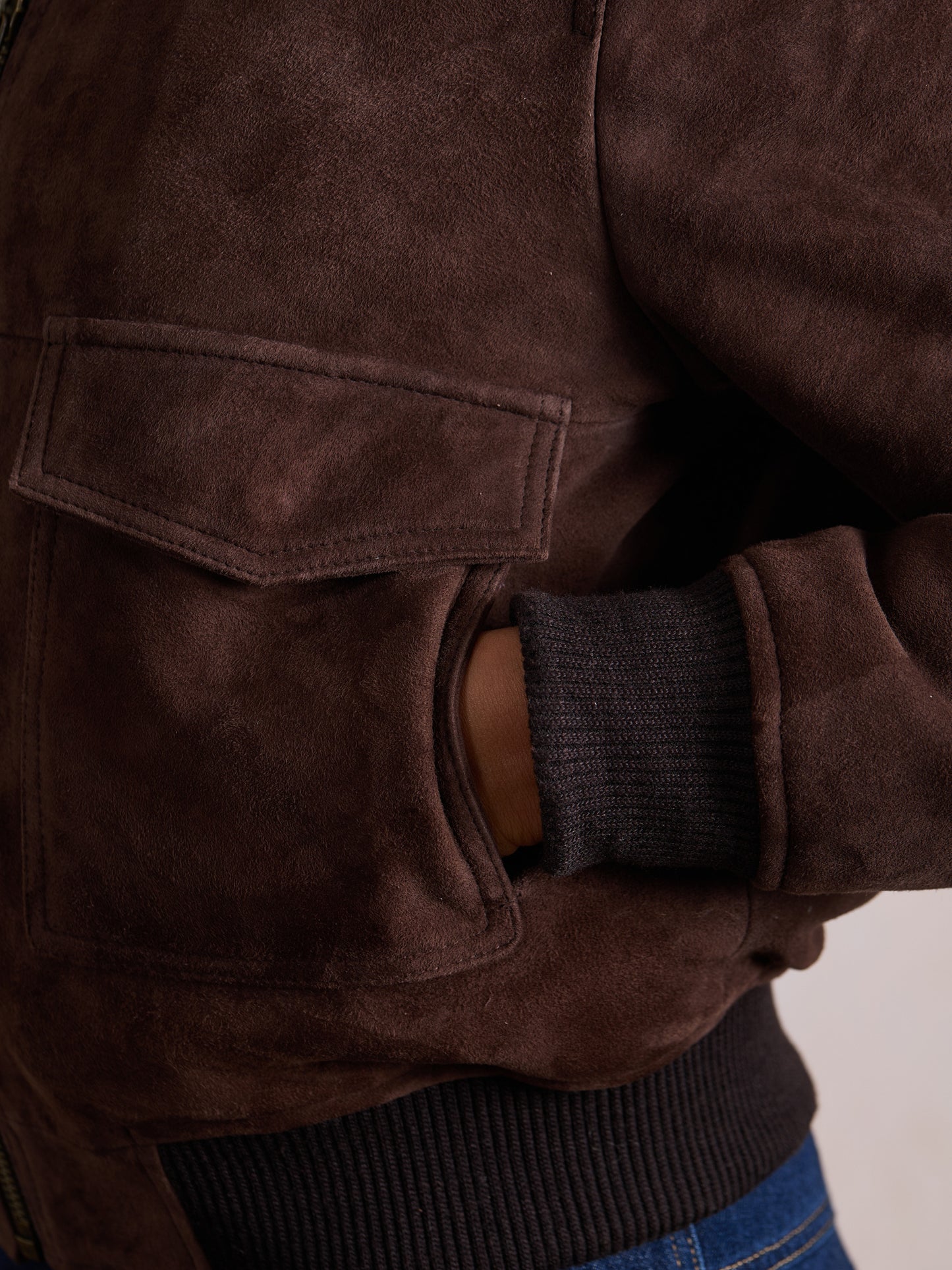 Aldoth Sheepskin Bomber Jacket