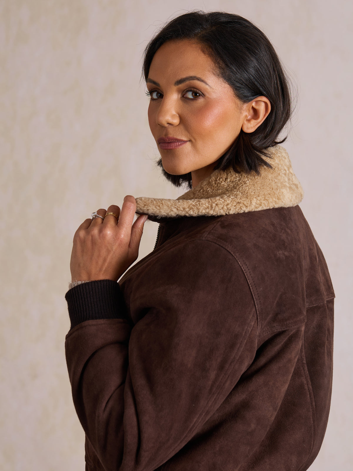 Aldoth Sheepskin Bomber Jacket