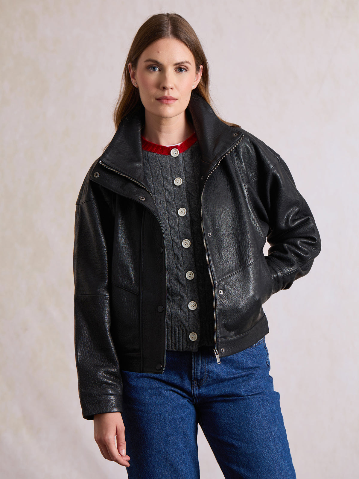 Cartmel Leather Bomber Jacket