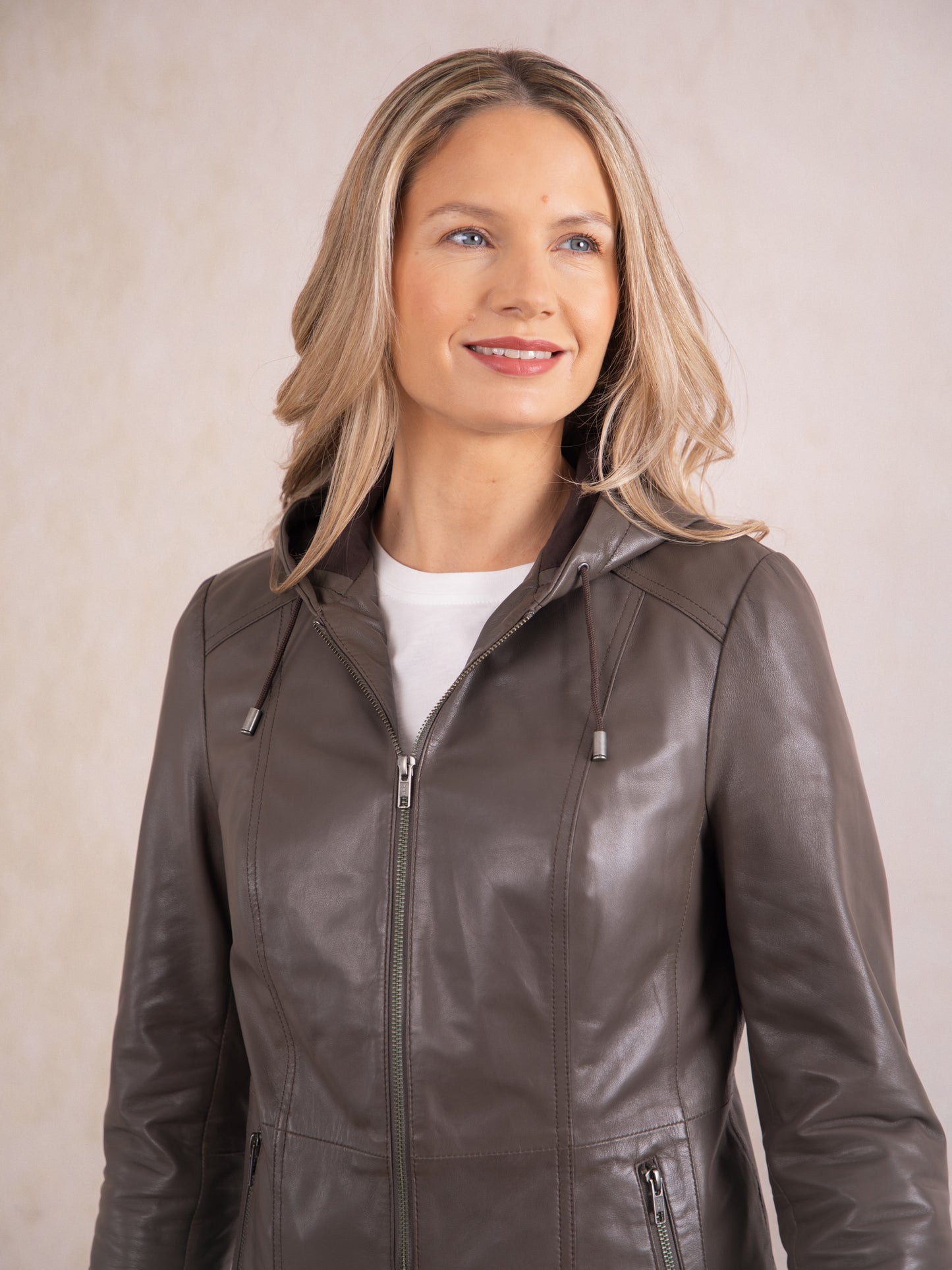 Abbeyville Hooded Leather Jacket