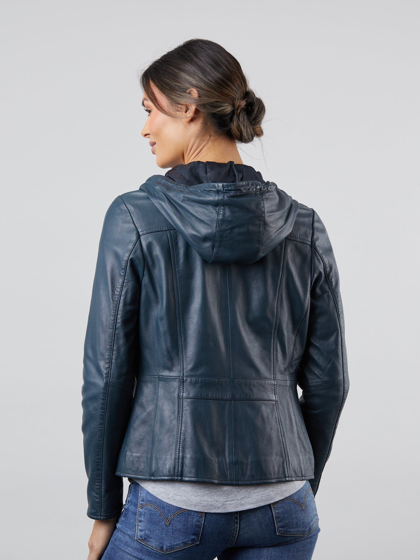 Abbeyville Hooded Leather Jacket