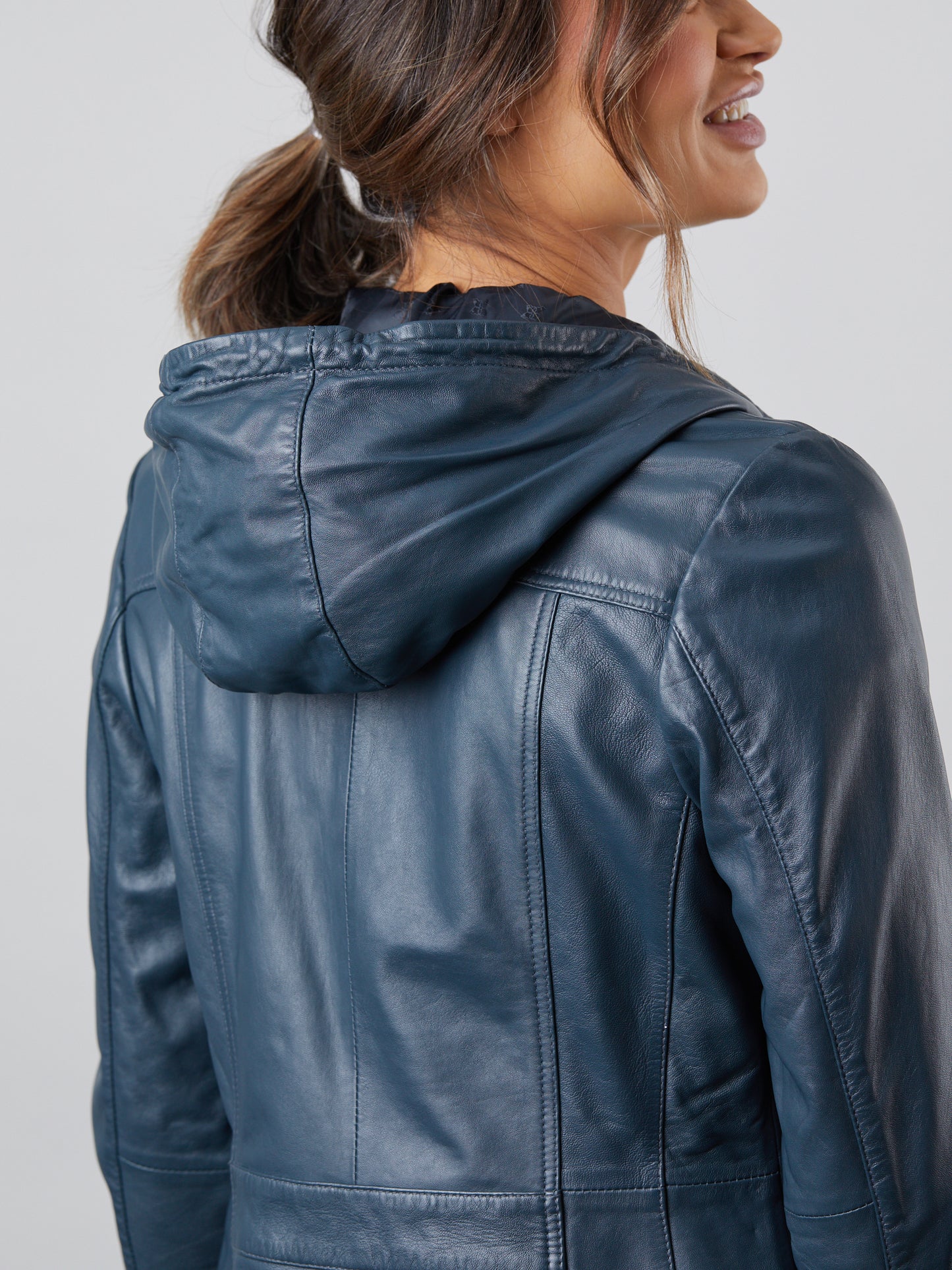 Abbeyville Hooded Leather Jacket