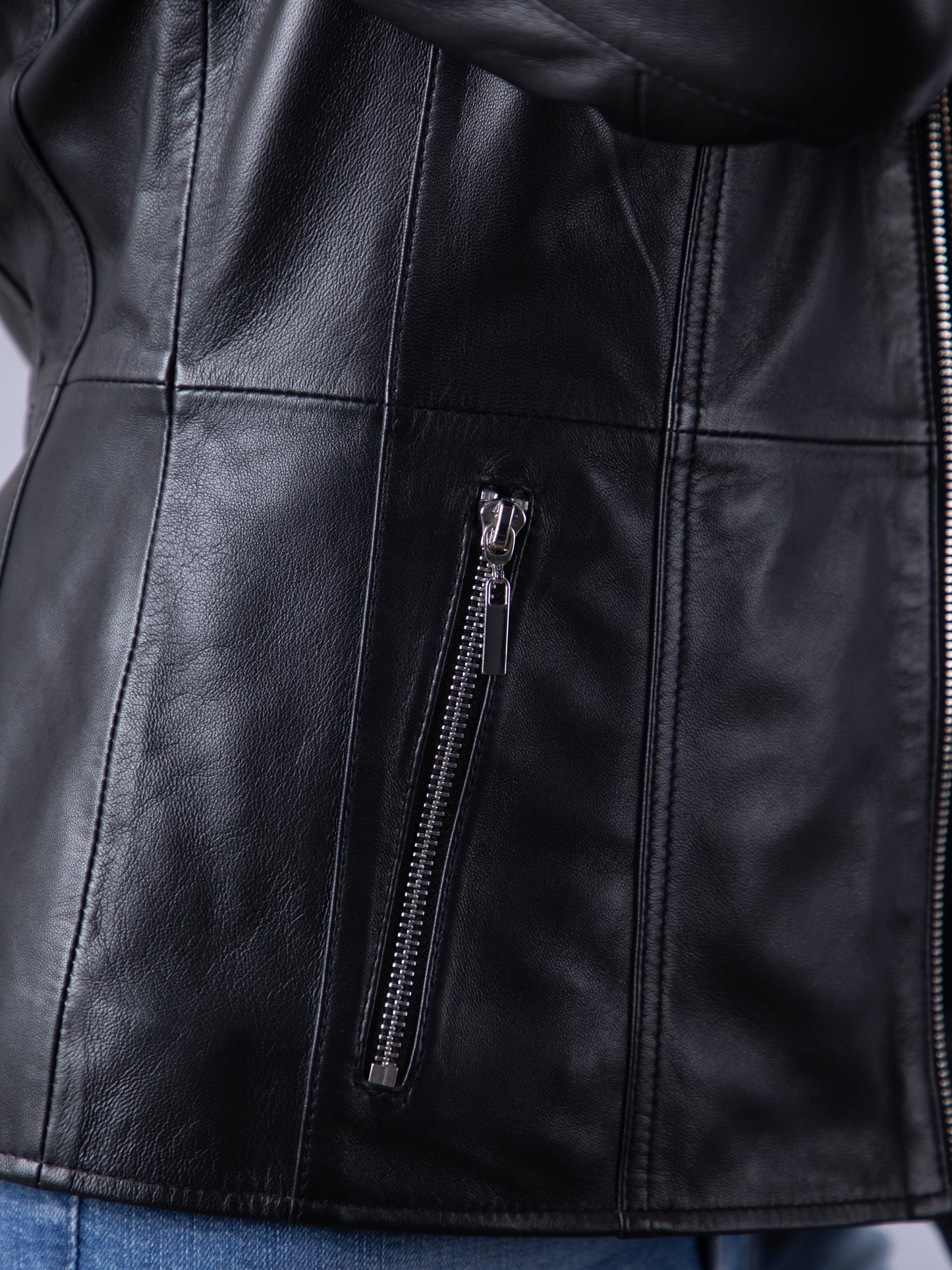 Abbeyville Hooded Leather Jacket